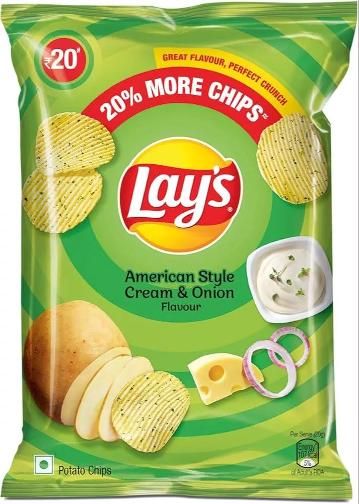 Lay's Potato Chips in Thangal Bazar: American Style Cream & Onion Flavor -  - Buy Online at RAJKUMAR JAYANANDA