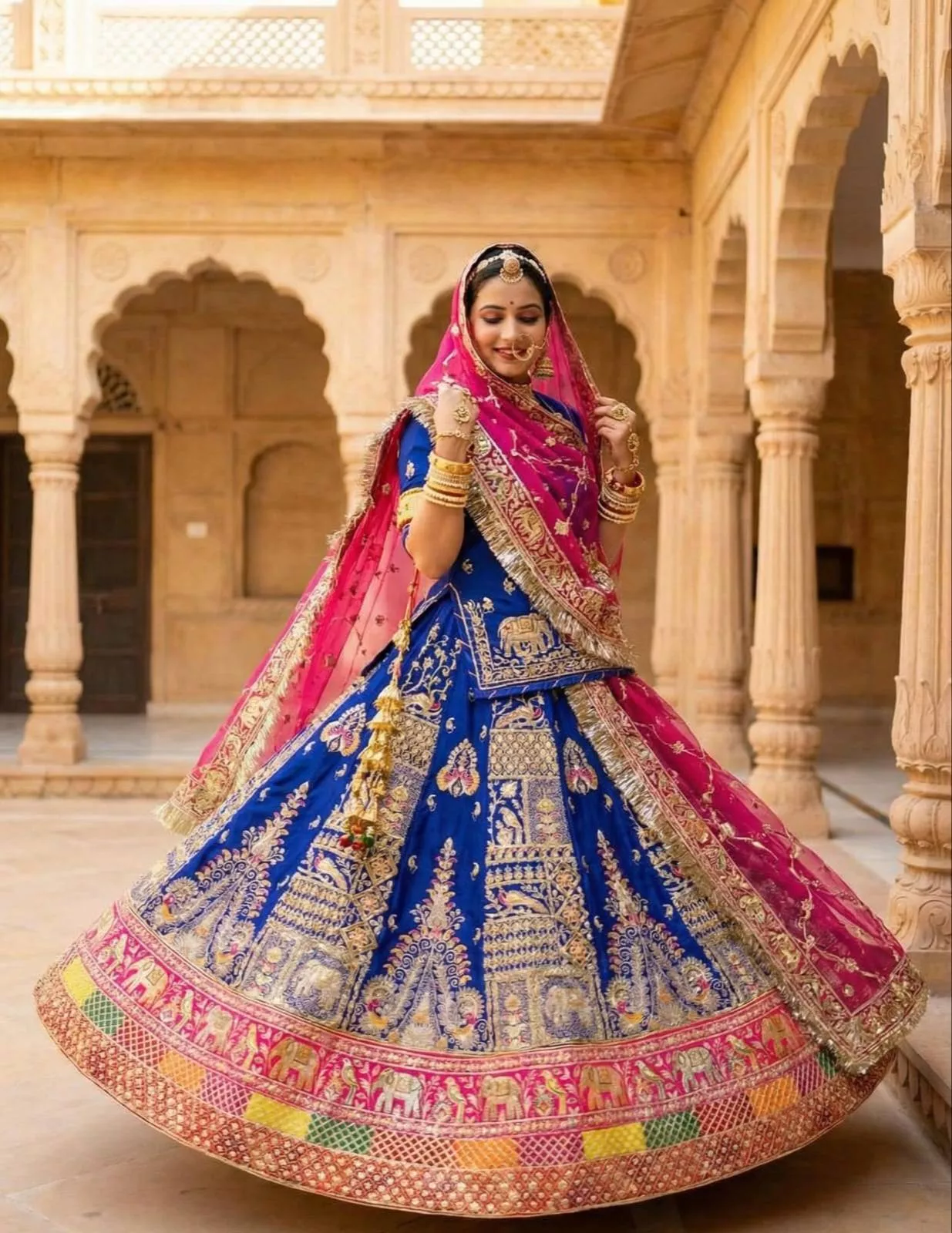 Dharma Collection's Rajputi Poshak in Dungla, Rajasthan - Exquisite Elegance -  - Buy Online at DHARMA COLLECTION