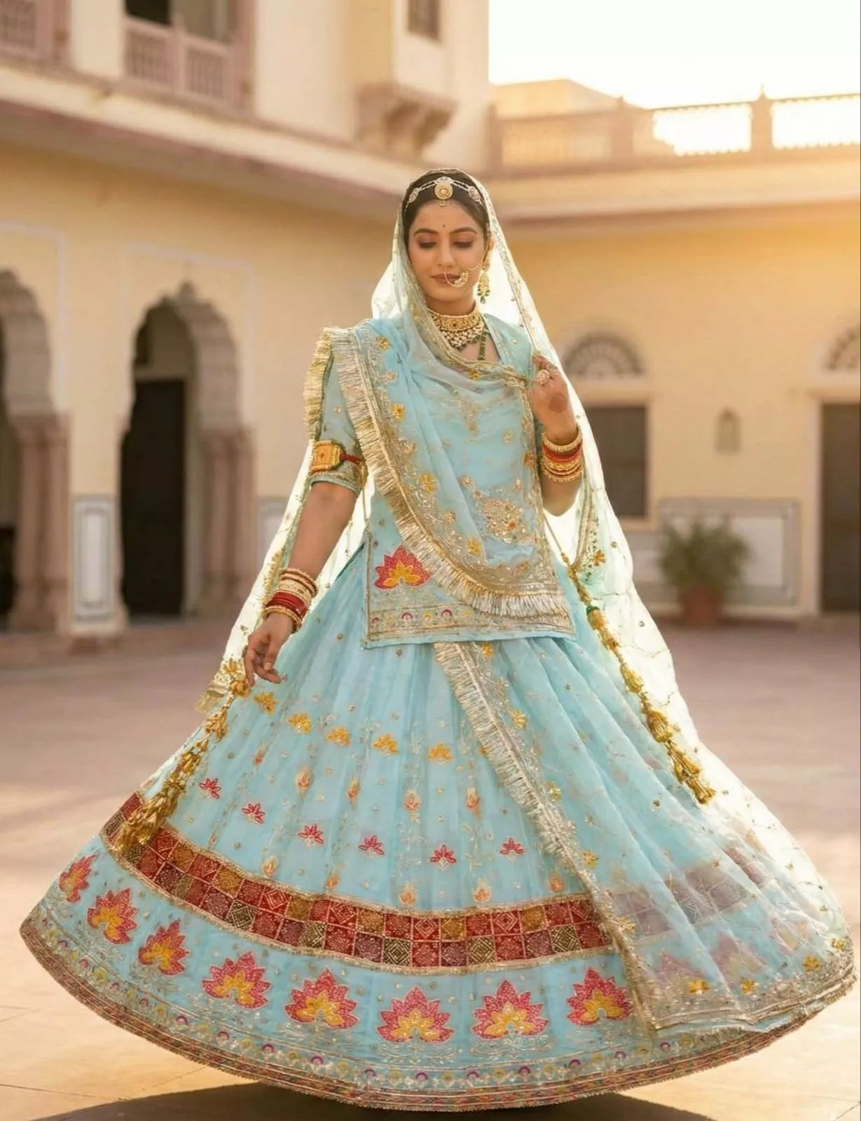 Dharma Collection Rajputi Poshak in Dungla, Rajasthan - Exquisite Traditional Attire -  - Buy Online at DHARMA COLLECTION