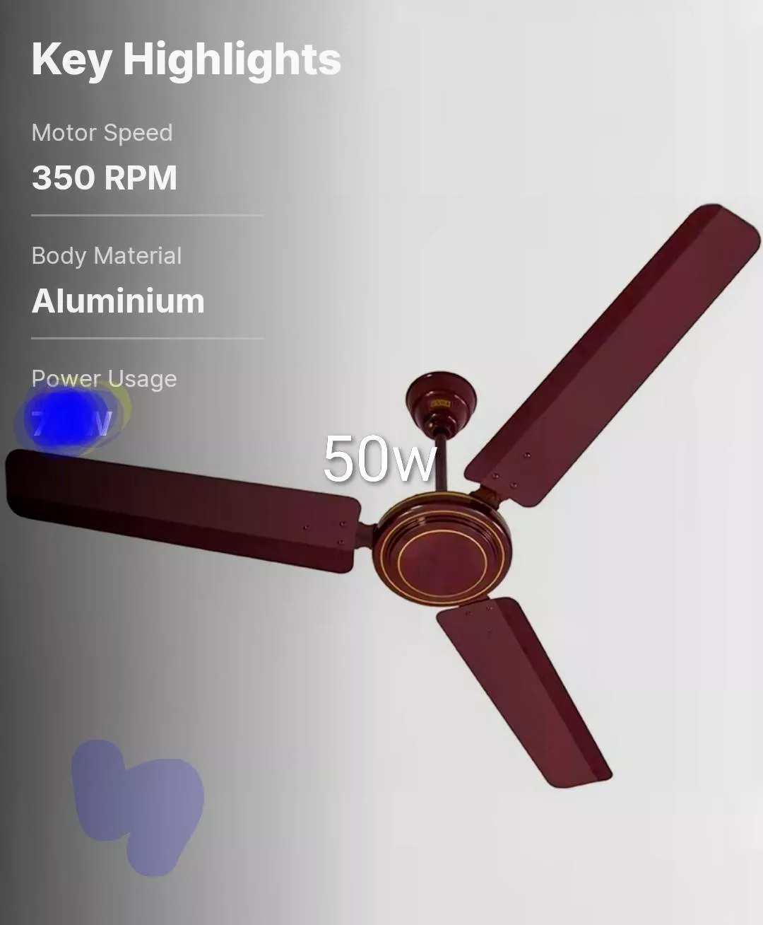  Usha Ceiling Fan in : High-Speed Cooling SUR SANSAR ELECTRONICS COLONY ROADS TYPE CHANDRAPURA