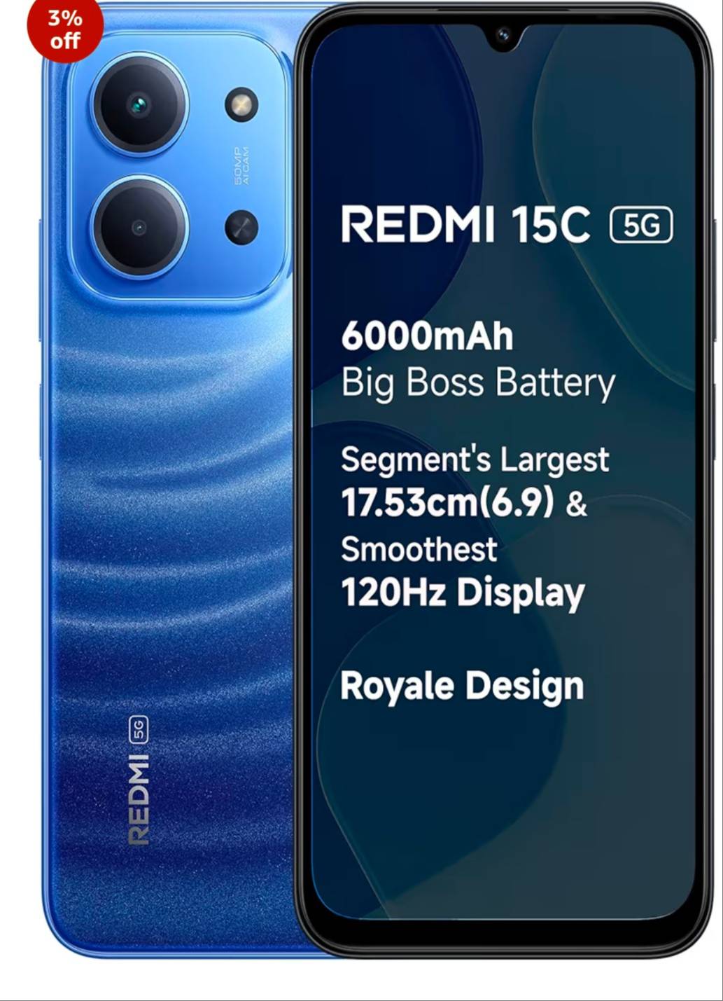  Redmi 15C 5G in with 6000mAh Battery SUR SANSAR ELECTRONICS COLONY ROADS TYPE CHANDRAPURA