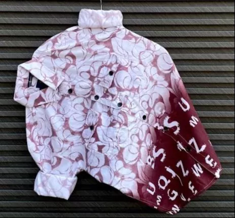 Abstract Art Red-White Shirt in Batala: Ideal for Casual Wear -  - Buy Online at T S COLLECTION