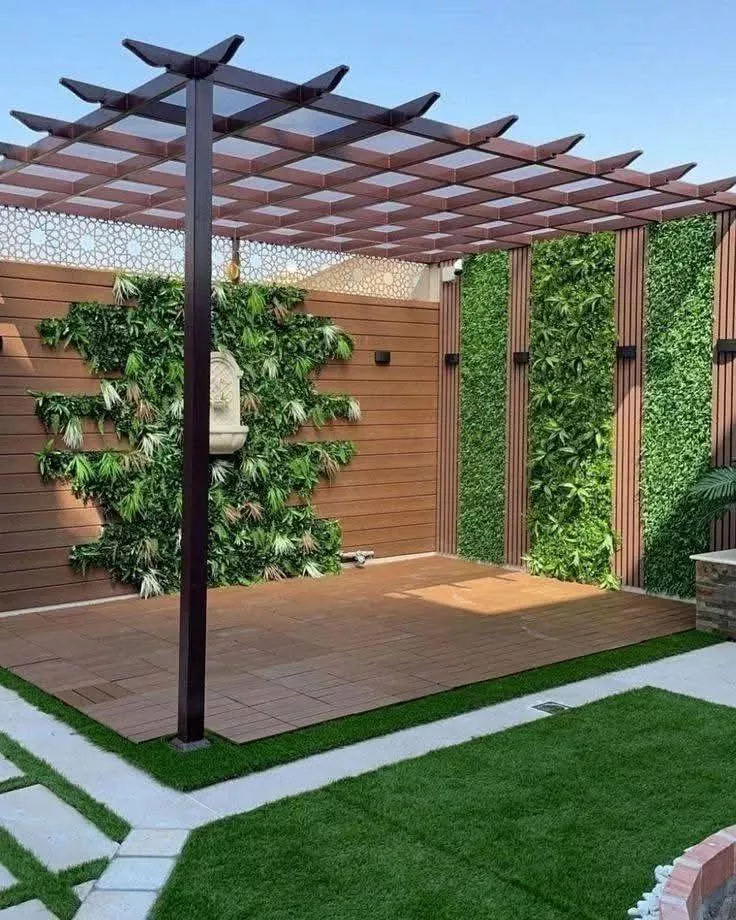 Outdoor Pergola with Vertical Garden in Dehradun - Enhance Outdoor Space -  - Buy Online at A R HOME INTERIOR PREEFEB COTTAGES