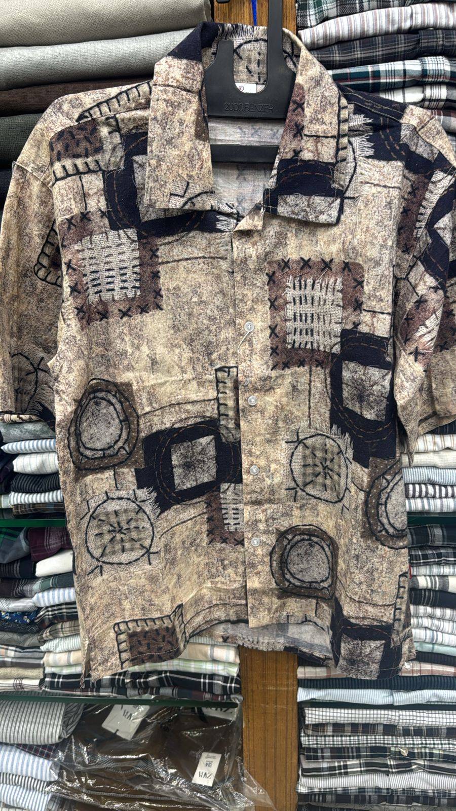 CHHAJTA COLLECTION - Vintage Pattern Short Sleeve Shirt in SOLAN