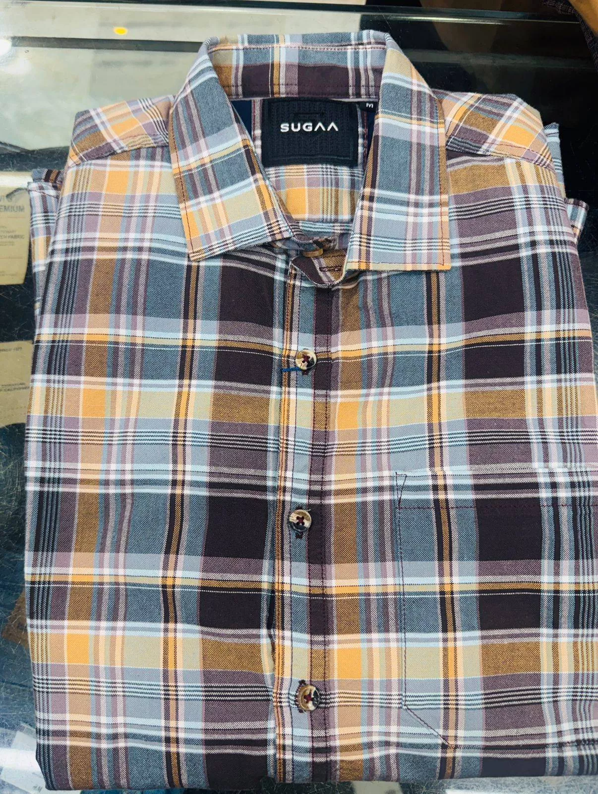  Sugaa Men's Casual Plaid Shirt in Solan - Stylish & Comfortable Fit CHHAJTA COLLECTION C O CHHAJTACOLLECTION ANANDCOMPLEX THE MALL SOLAN TEH AND DISTT SOLAN OPP GIRLS SCHOOL SOLAN