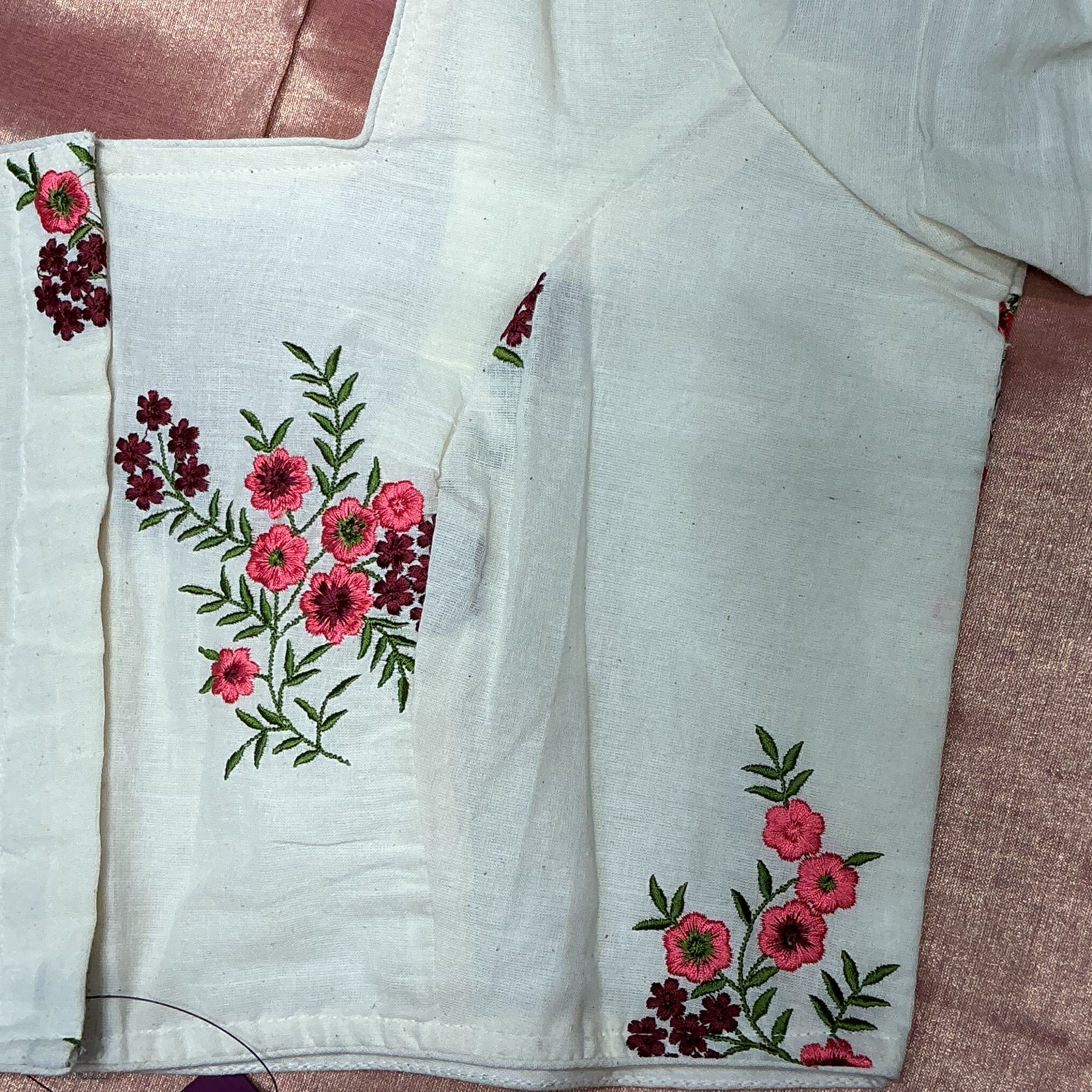 Cotton Embroidered Blouse in New Delhi - Stylish Floral Design - Image 1