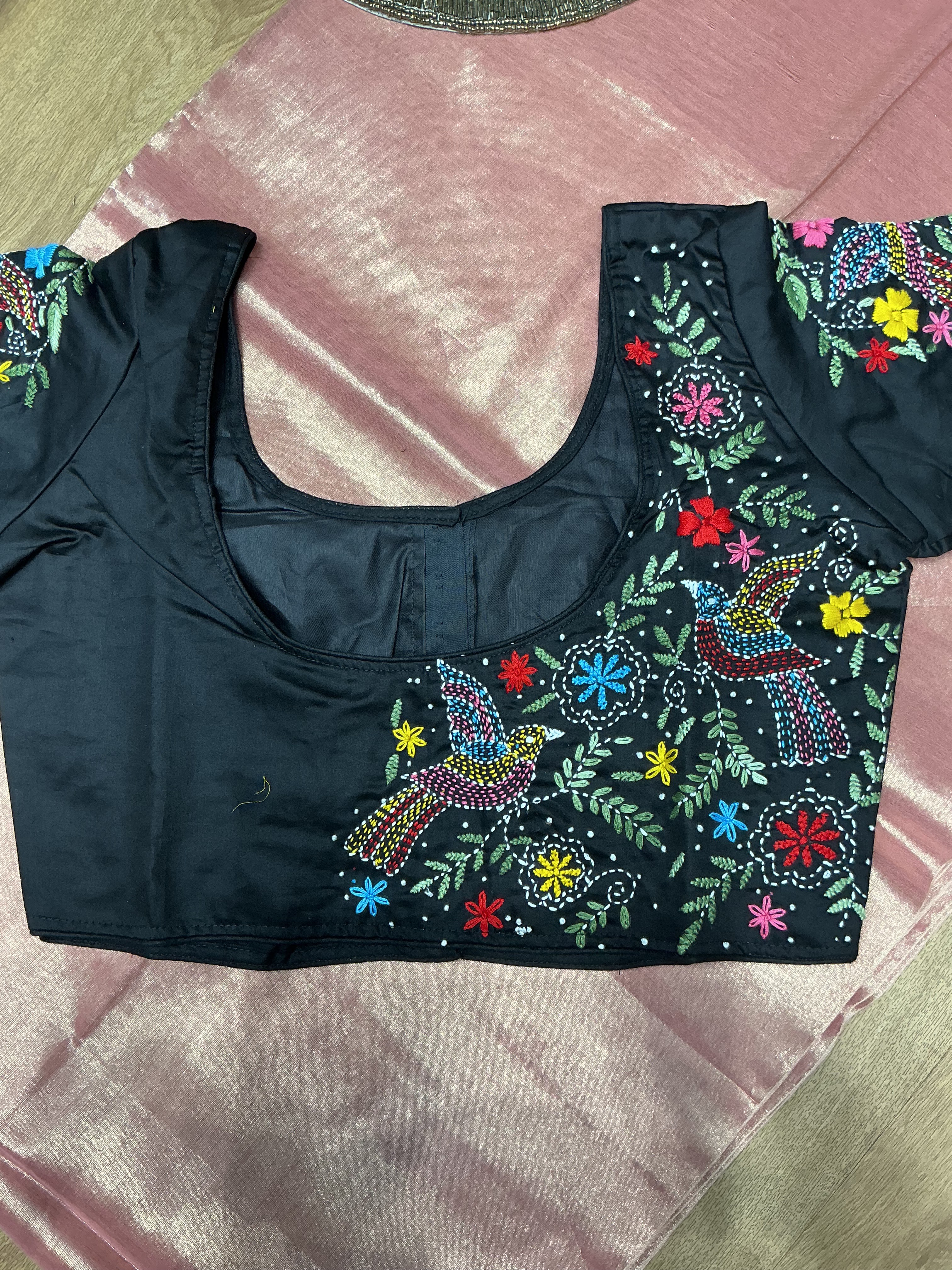 ERA OF SIYA - Embroidered Blouse in New Delhi: Stylish Cotton Satin Blouse size :38,40,42,44,46 in DWARAKA