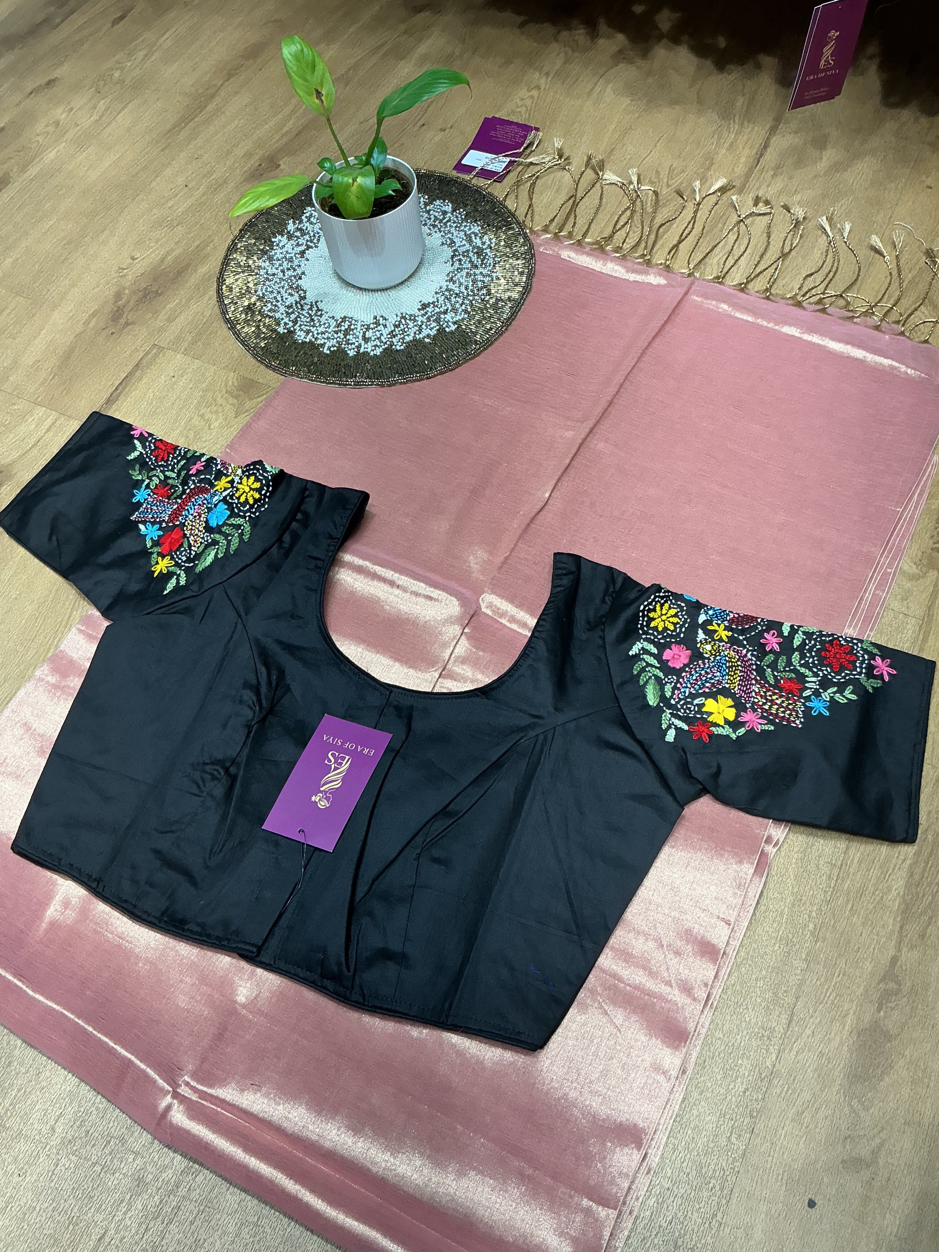 Embroidered Blouse in New Delhi: Stylish Cotton Satin Blouse size :38,40,42,44,46 - Image 2