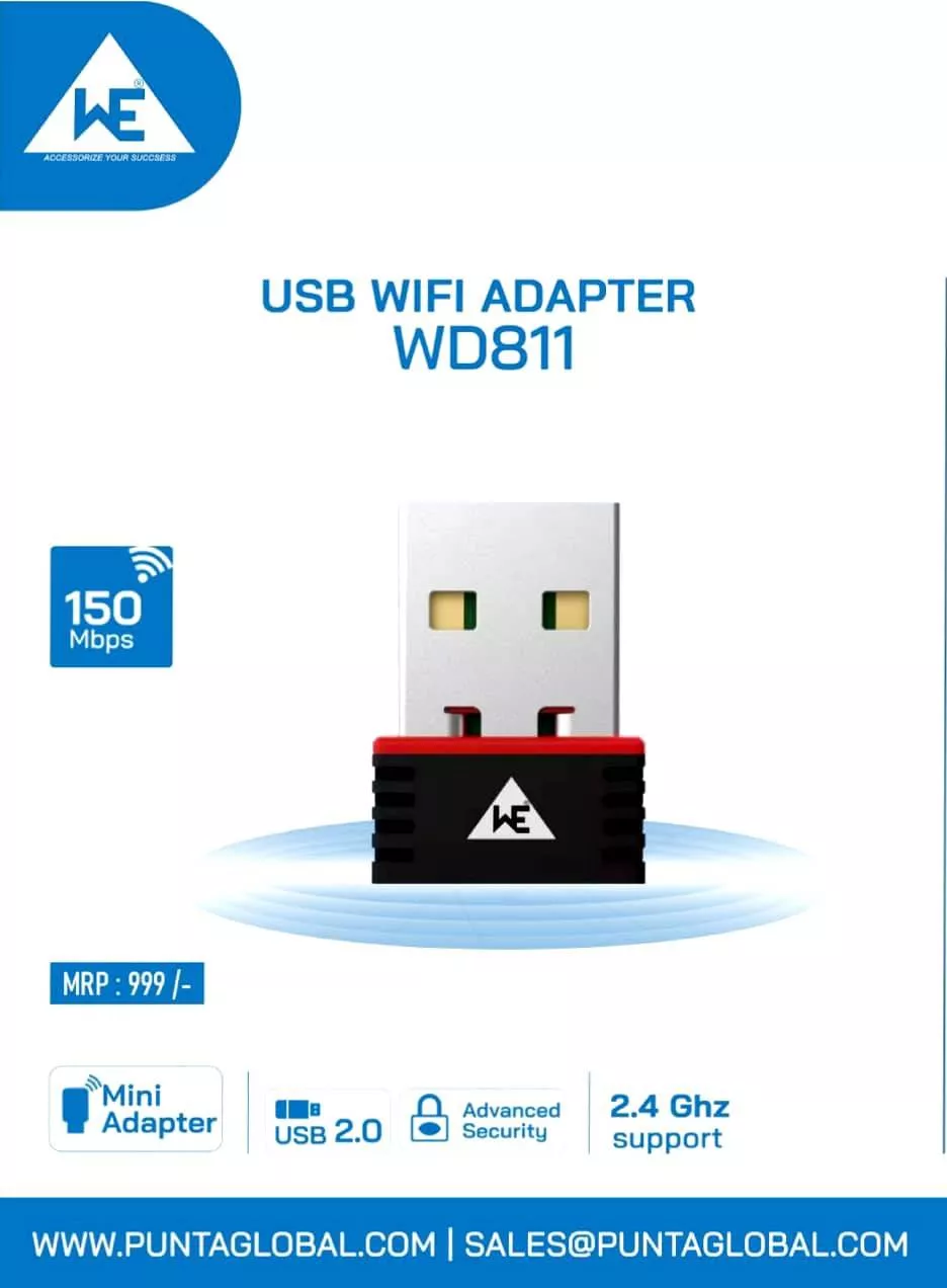  WiFi Adapter WE WD811 in Fulchand Plaza with Advanced Security SAPTASHRUNGI COMPUTER Fulchand Plaza  Ssvps Engineering  C Deopur LANDMARK Saptshrungi Computer