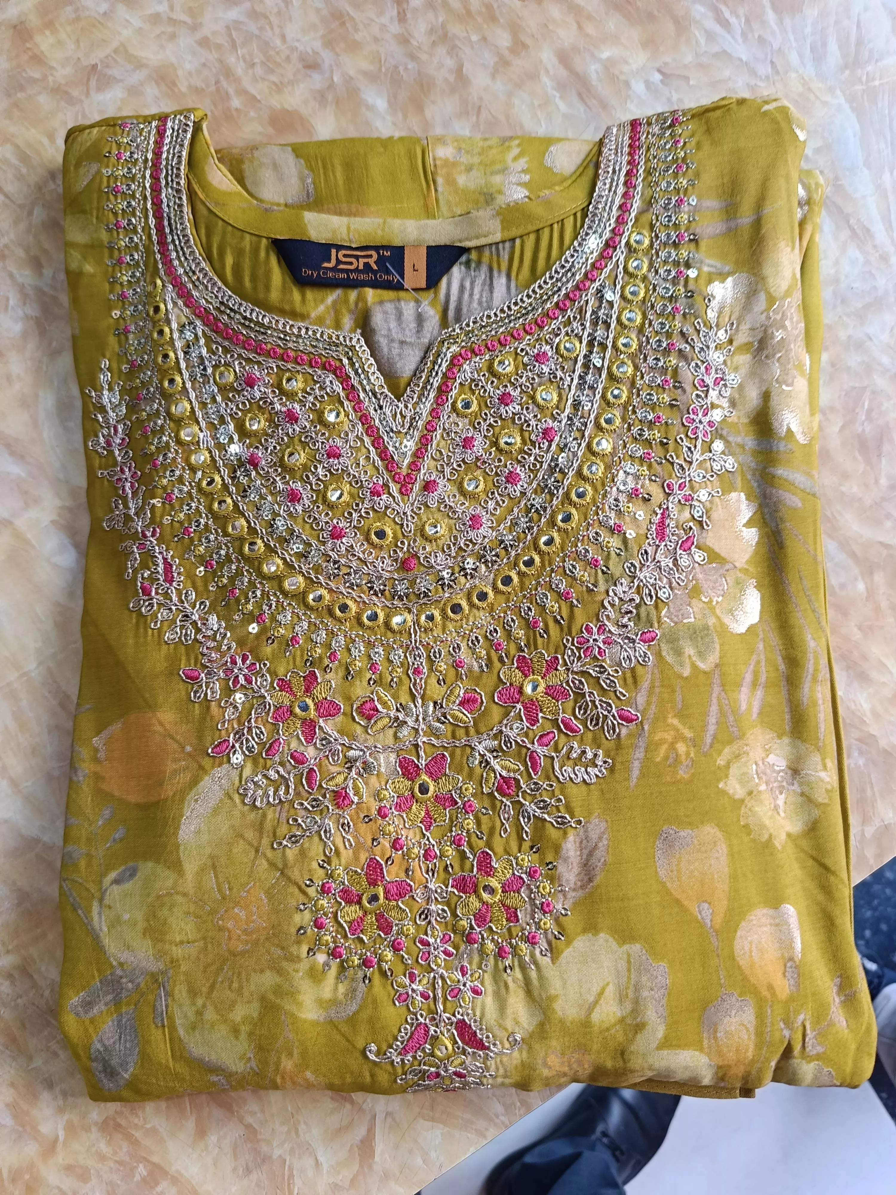 Embroidered Floral Kurti in Sirathu: Elegant Style -  - Buy Online at SAEBA BOUTIQUE