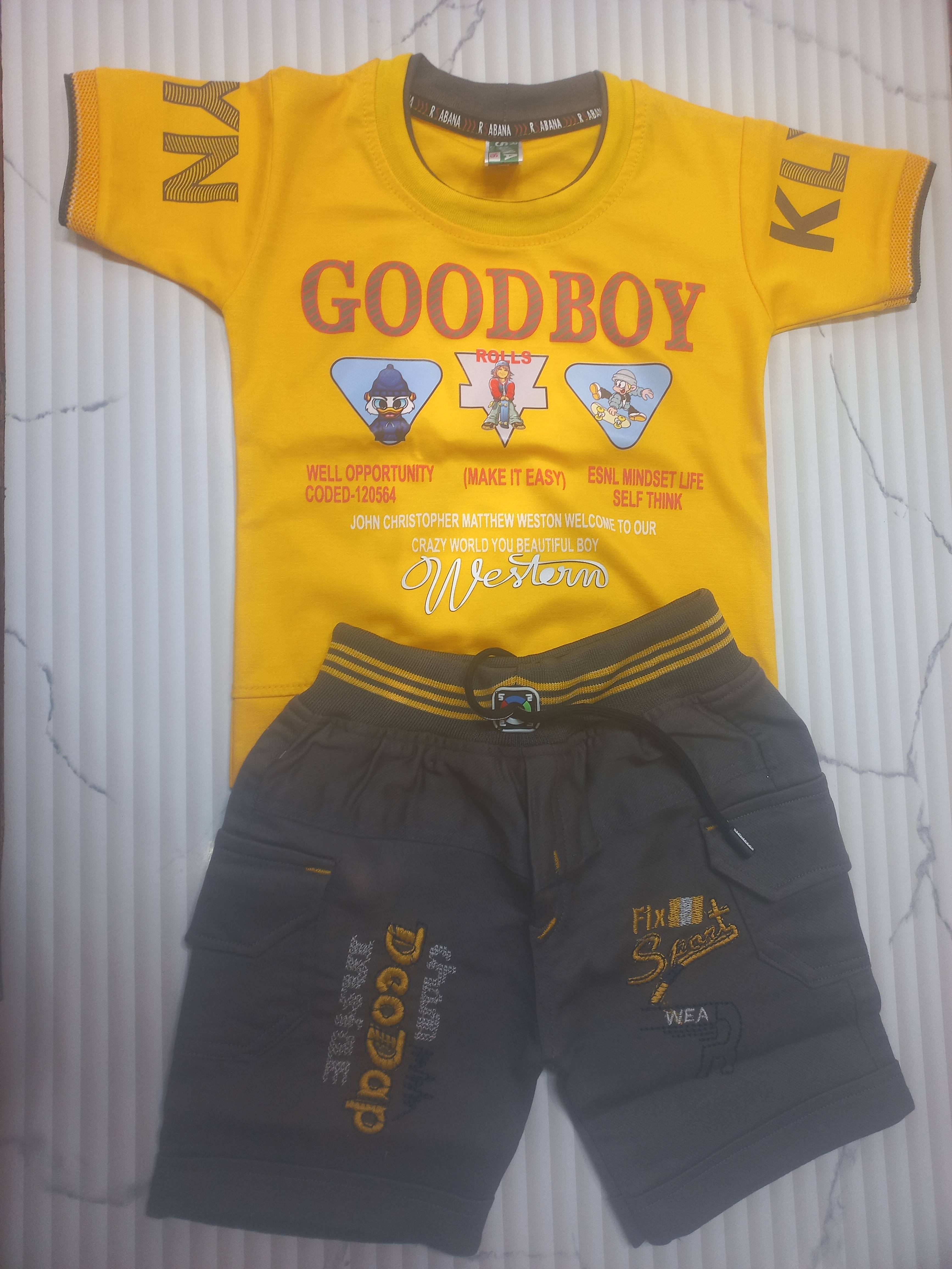 AMAYRA COLLECTION - GoodBoy Kids T-Shirt and Shorts Set in Vinit - Trendy and Vibrant in ASHOK NAGAR