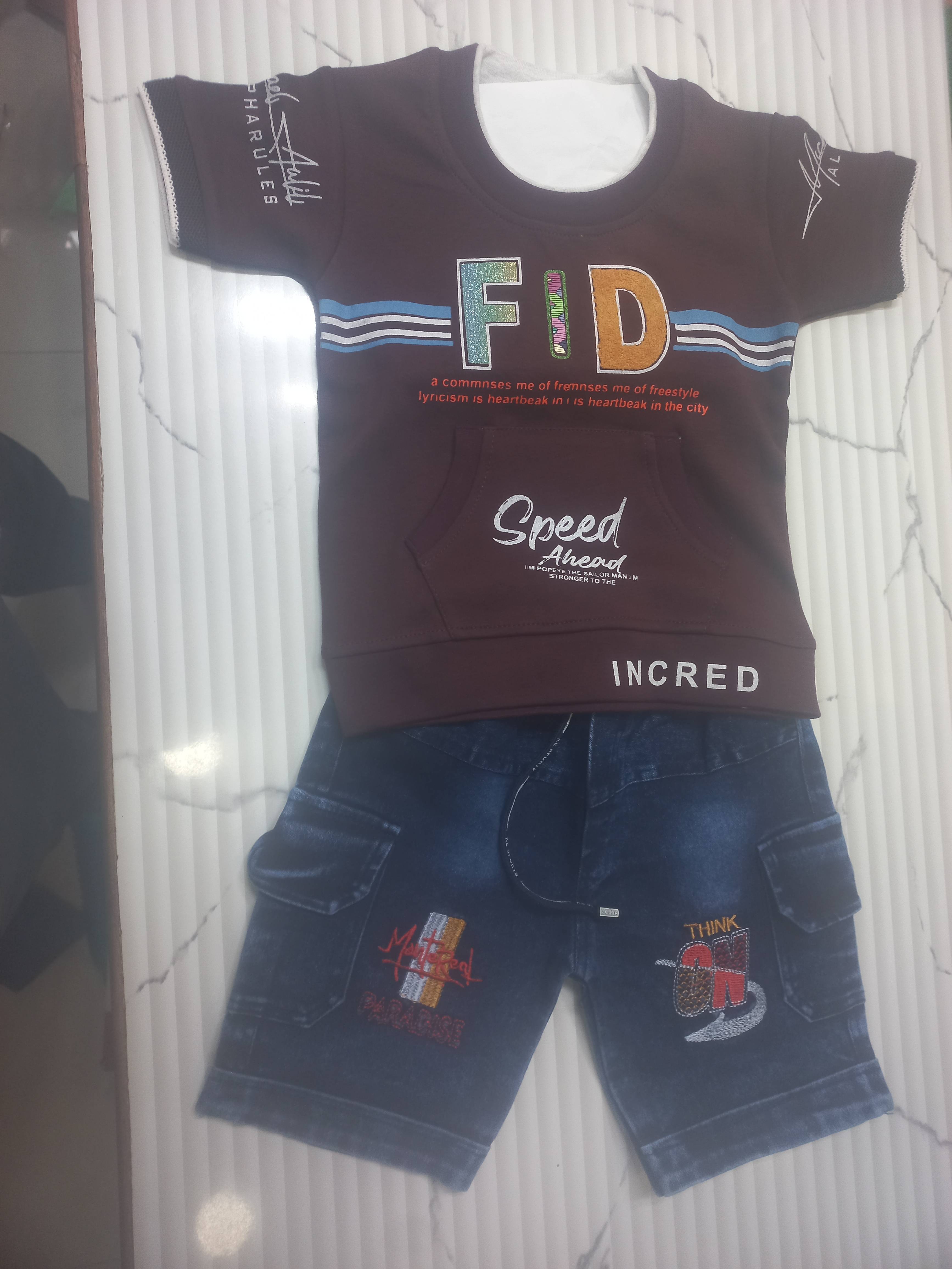 AMAYRA COLLECTION - Kids' Summer Casual T-Shirt and Shorts Set in Ashoknagar - Trendy Graphic Prints in ASHOK NAGAR