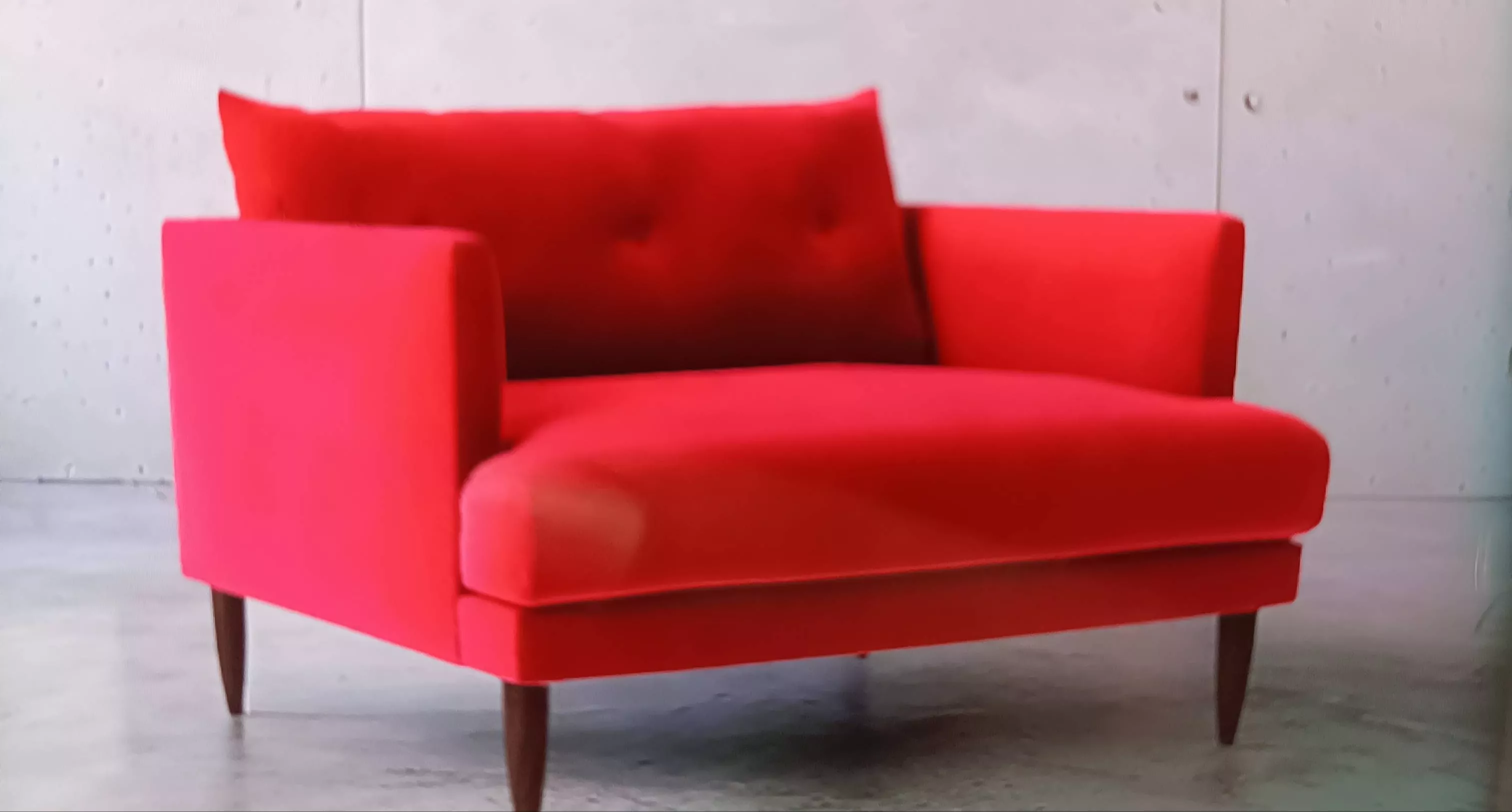 Furniture/Modern Red Loveseat in Kota Plush Cushions -  - Buy Online at MAHAKAL TIMBER