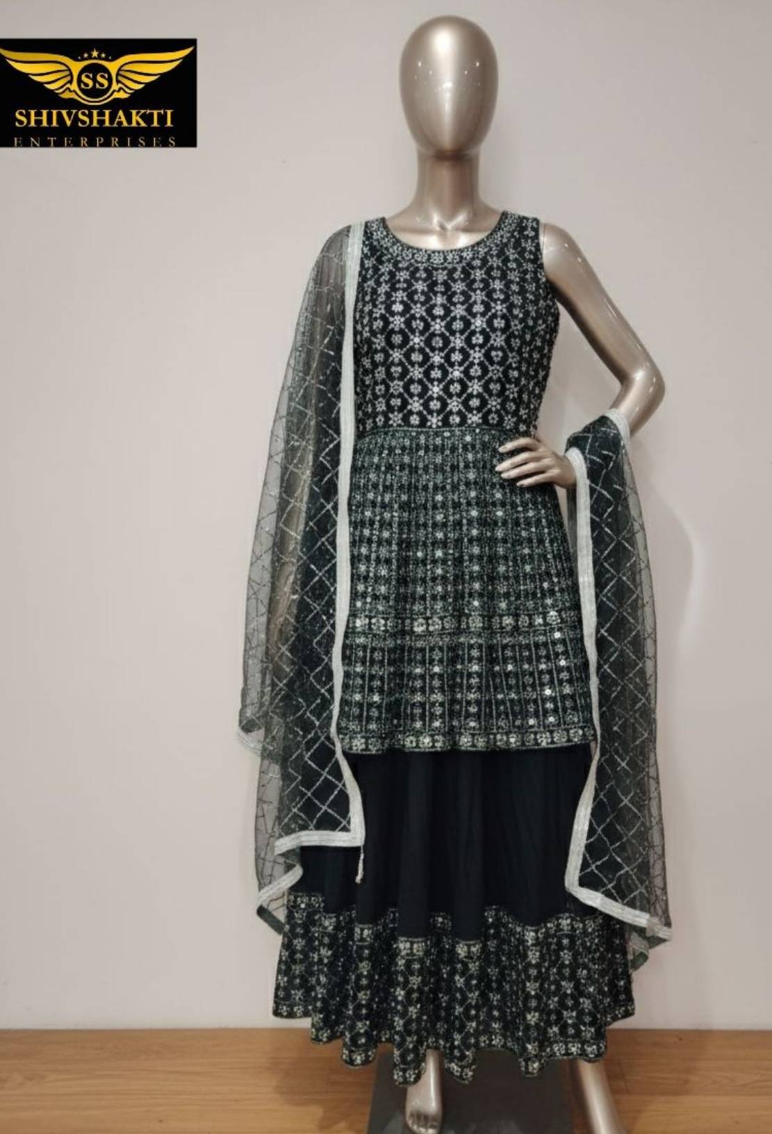 Anarkali Suit Set in Faridabad: Elegant Embroidered Outfit -  - Buy Online at SHIV SHAKTI ENTERPRISES