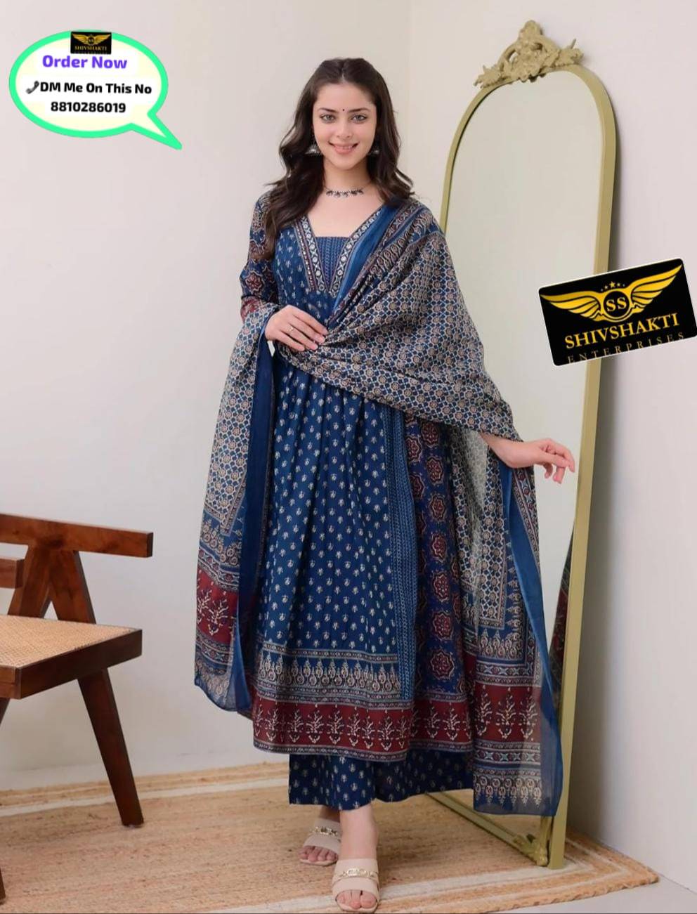  Salwar Suit in Faridabad: Traditional Blue Printed Suit for Festive Events SHIV SHAKTI ENTERPRISES 1183A SECTOR 23A H B COLONY FARIDABAD FARIDABAD HARYANA 121005 121005 LANDMARK Near BSNL Telephone Exchange
