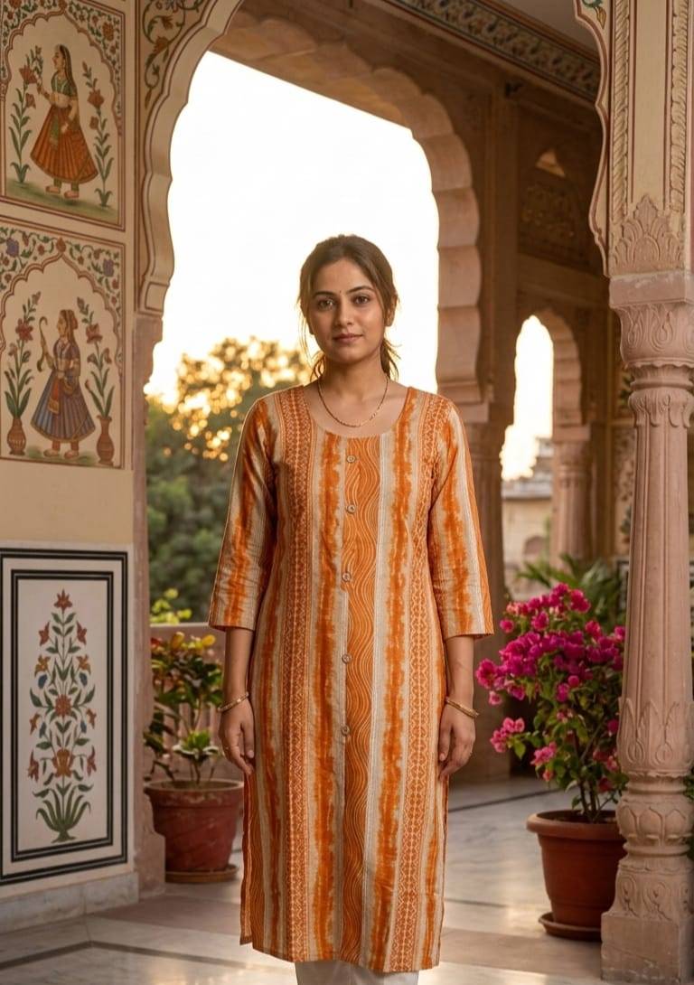  Rustic Elegance Women's Kurti in Faridabad: Stylish Rust-Colored Attire SHIV SHAKTI ENTERPRISES 1183A SECTOR 23A H B COLONY FARIDABAD FARIDABAD HARYANA 121005 121005 LANDMARK Near BSNL Telephone Exchange