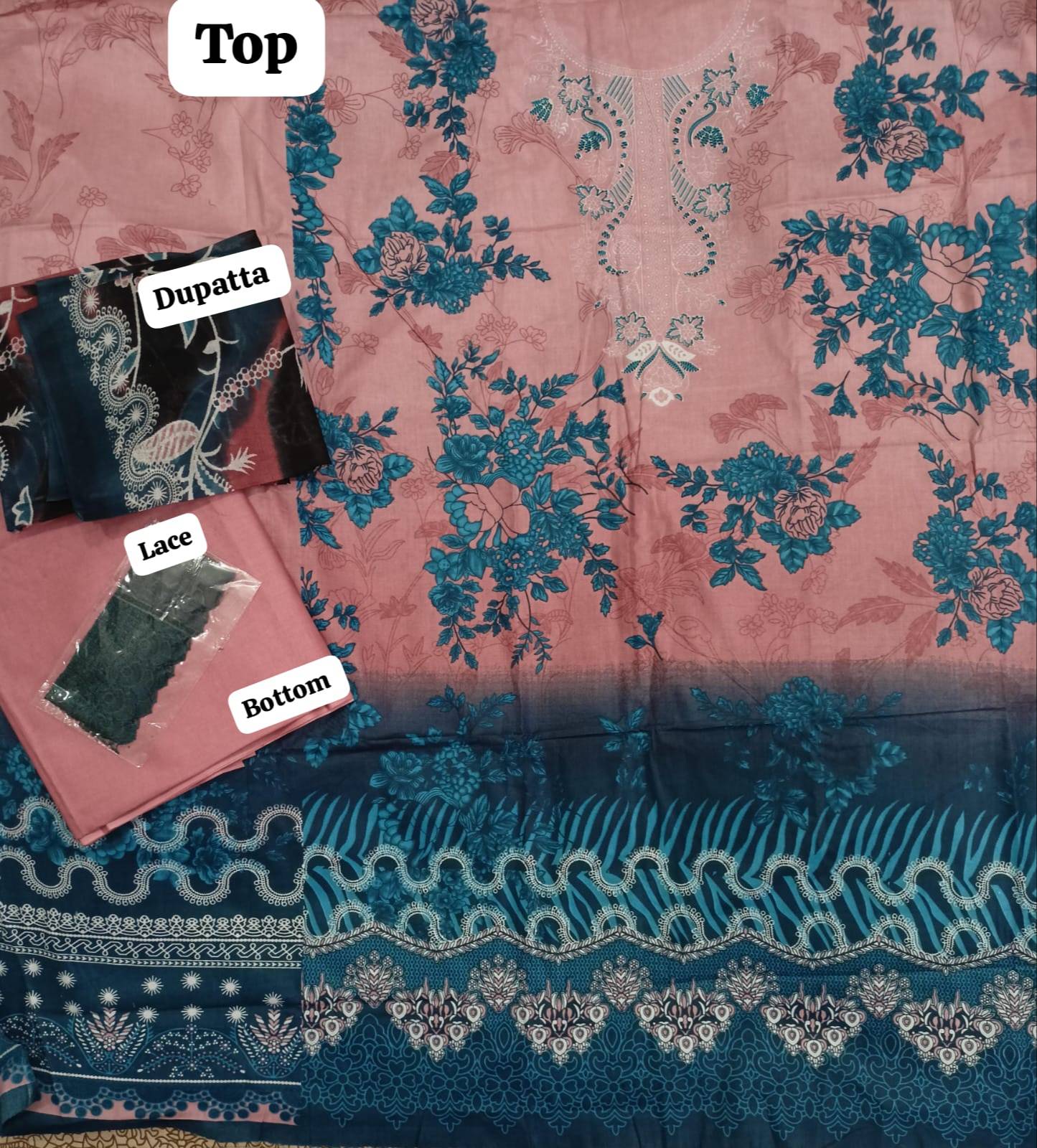 Asar Digitally Printed Unstitched Pure Cotton Suit Fabric in Kanpur - Elegant Floral Patterns - Image 2
