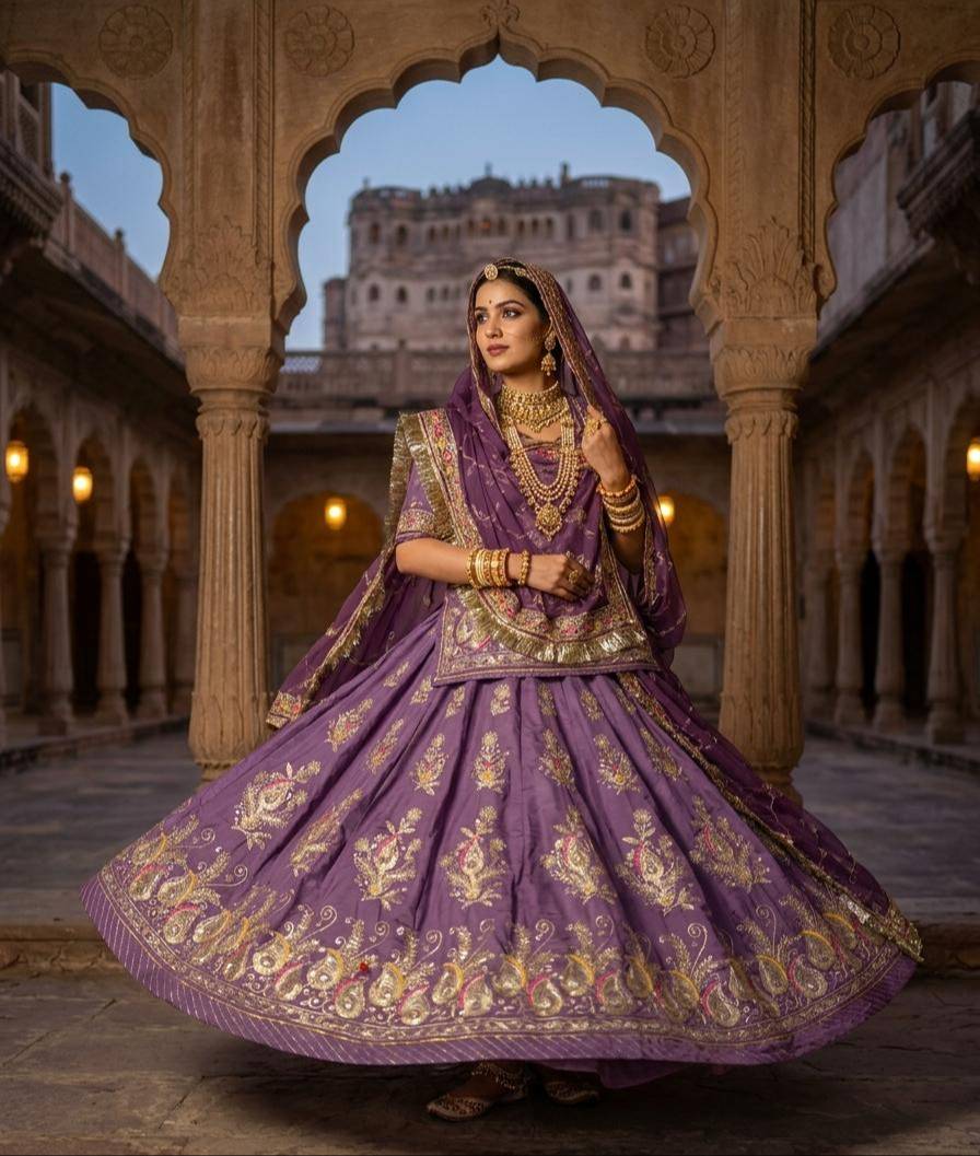 Rajputi Poshak in Dungla Rajasthan - Elevate Your Traditional Attire -  - Buy Online at DHARMA COLLECTION