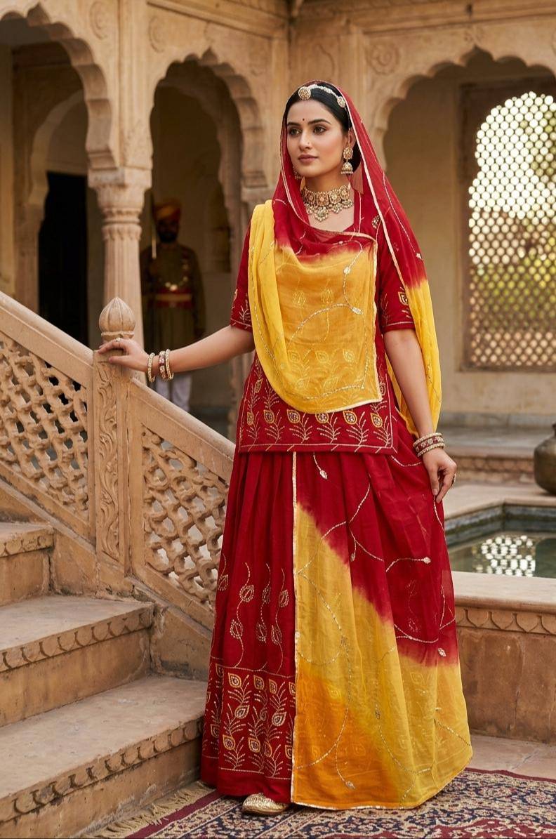 Rajputi Poshak in Dungla Rajasthan - Traditional Ensemble for Royalty & Elegance - Image 4