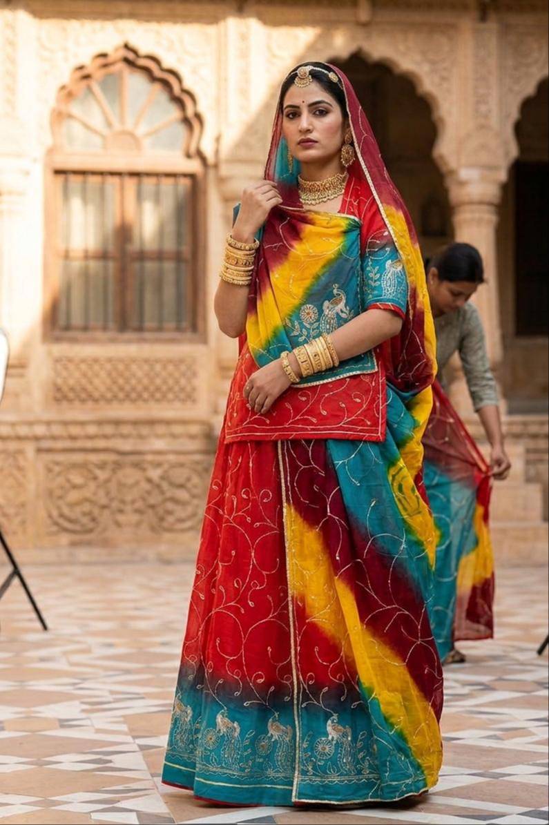 Rajputi Poshak in Dungla, Rajasthan - Timeless Traditional Attire -  - Buy Online at DHARMA COLLECTION