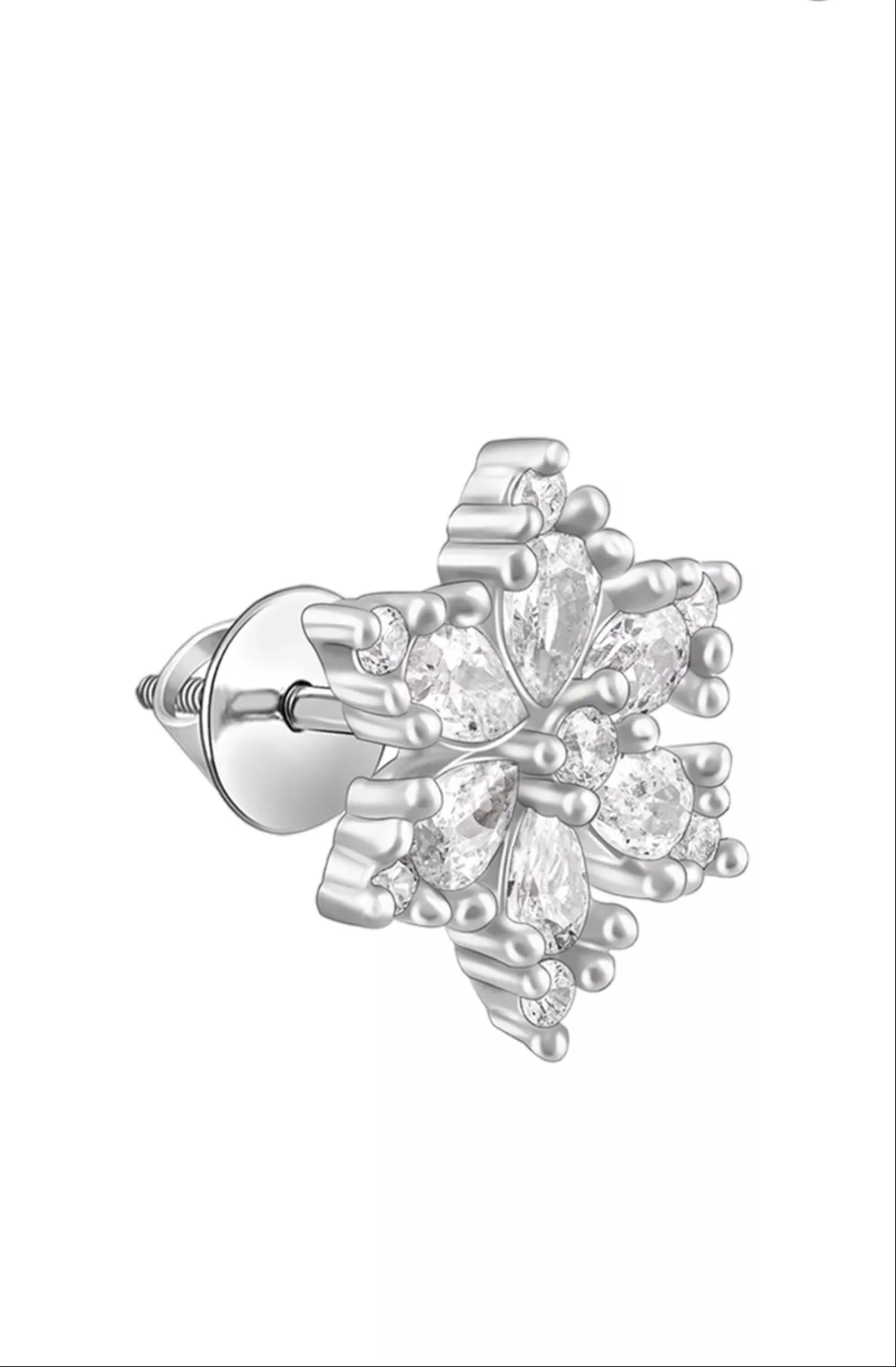 Jewelry/Silver Snowflake Stud Earrings in Choti Sabji Mandi - Dazzling Design -  - Buy Online at GOLD SUKH JEWELLERS