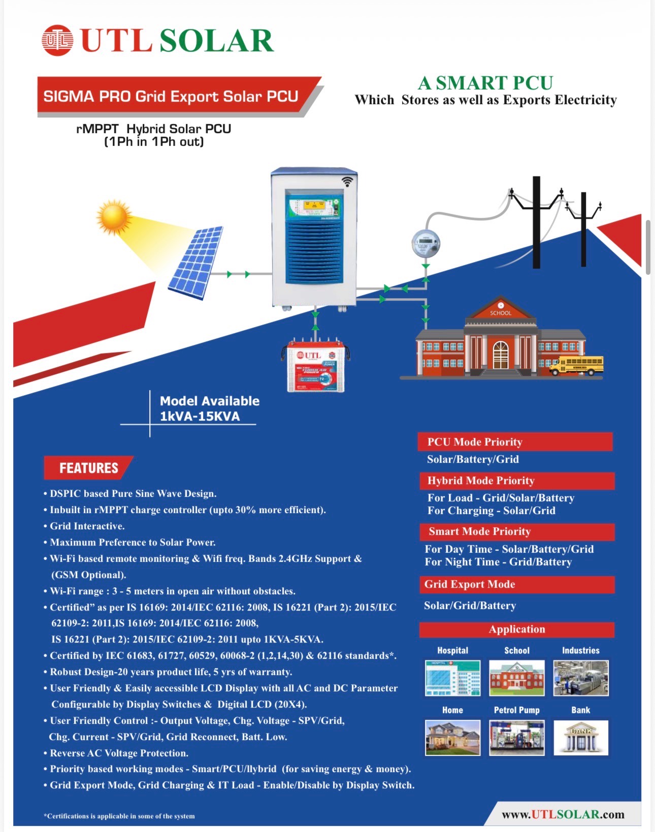 UTL Solar Hybrid Solar Inverters in Padri Bazar - Reliable Energy Solution -  - Buy Online at SHRADDHAPREM ENTERPRISES