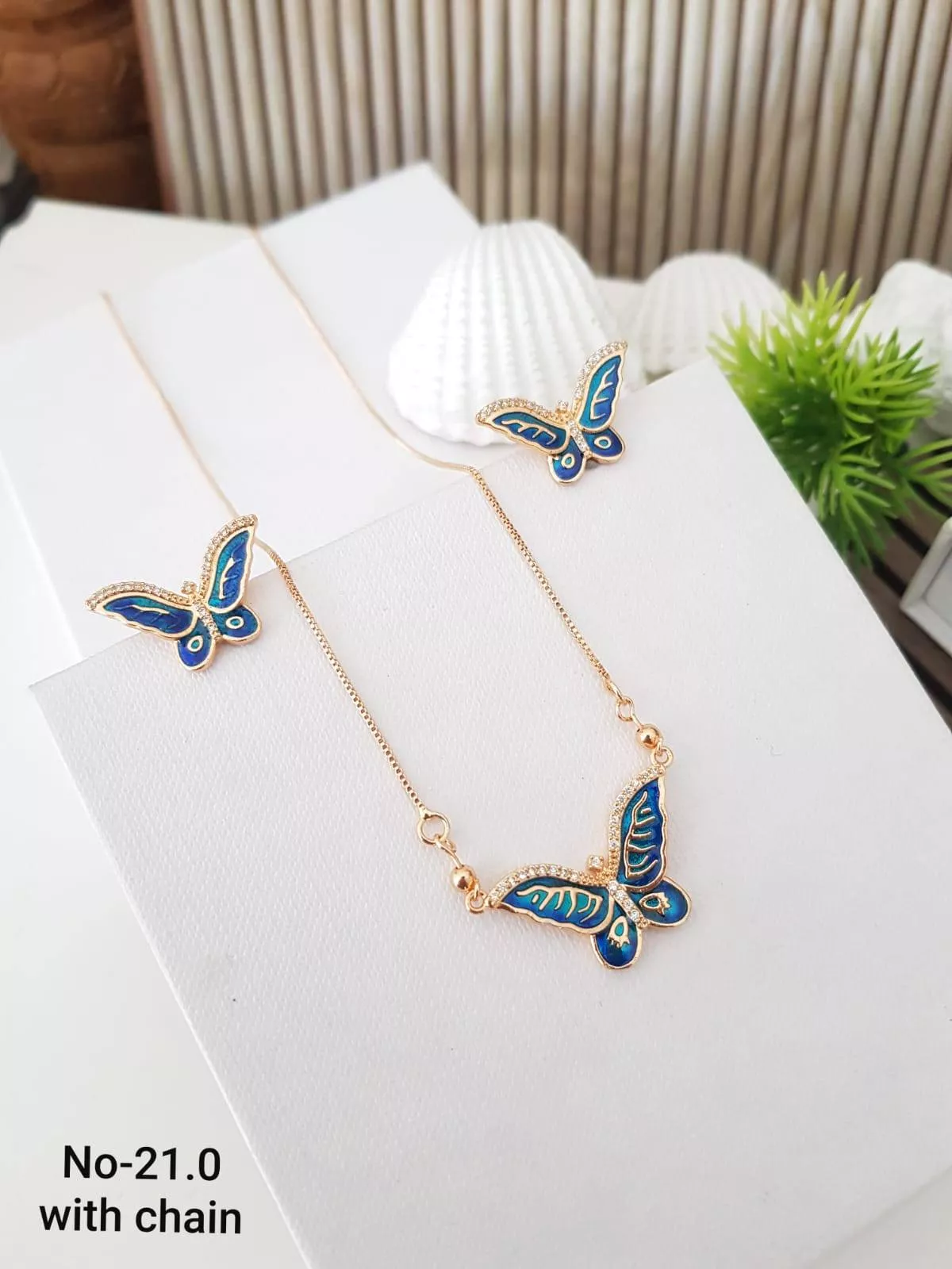 Butterfly Pendant Necklace Set in Usha Arts Shop Malad West: Stylish Accessories