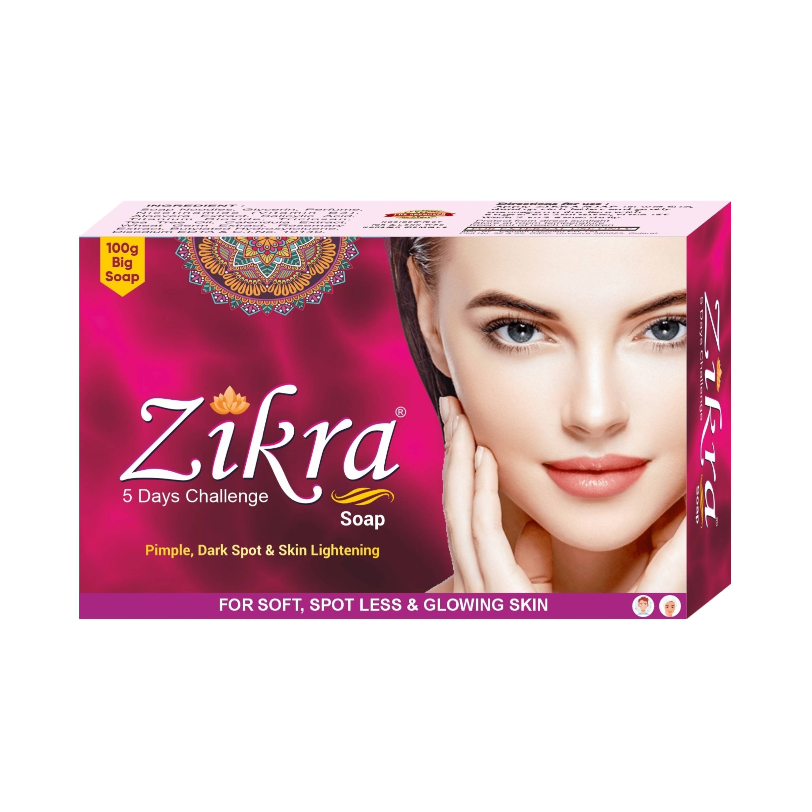 Zikra Anti Acne & Skin Whitening Soap in Bhusawal: Organic Solution for Acne & Pigmentation -  - Buy Online at SHAH MARKETING