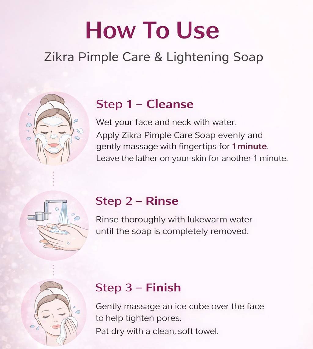 Zikra Anti Acne & Skin Whitening Soap in Bhusawal: Organic Solution for Acne & Pigmentation - Image 3