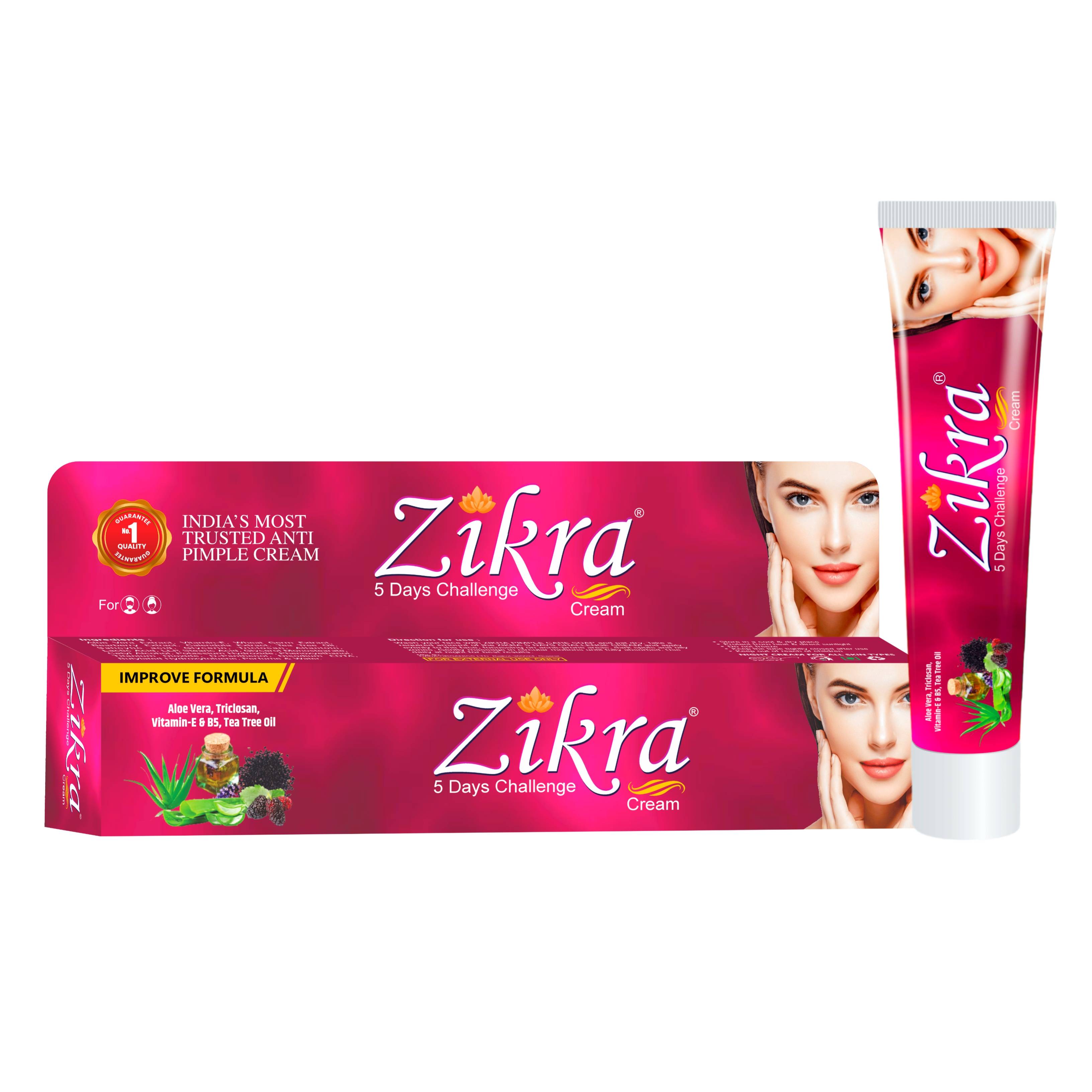 Zikra Anti Pimple Cream in Bhusawal: Clear Skin in 5 Days -  - Buy Online at SHAH MARKETING