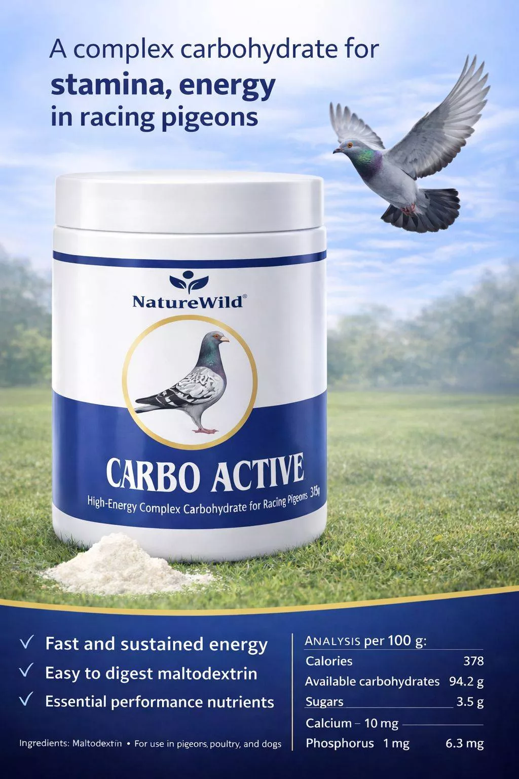 Racing Pigeons Carbo Active in Kolkata - Fast Energy Boost -  - Buy Online at DIPU ENTERPRISE