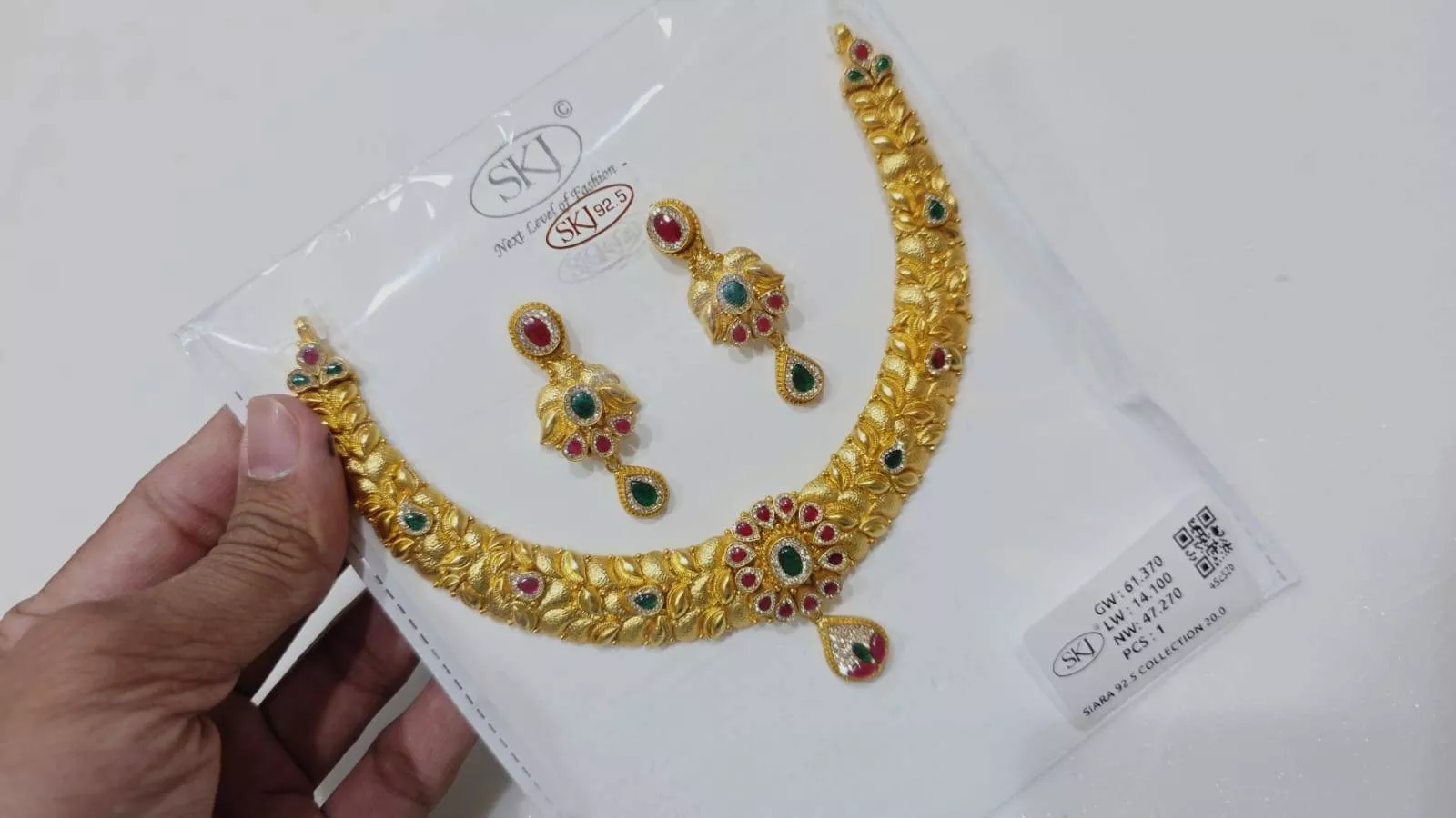 SKJ Traditional Gold Plated Necklace Set in Mahadaiya Chauraha - Radiant Jewelry -  - Buy Online at SANDEEP JEWELLERS AND BARTAN BHANDAR