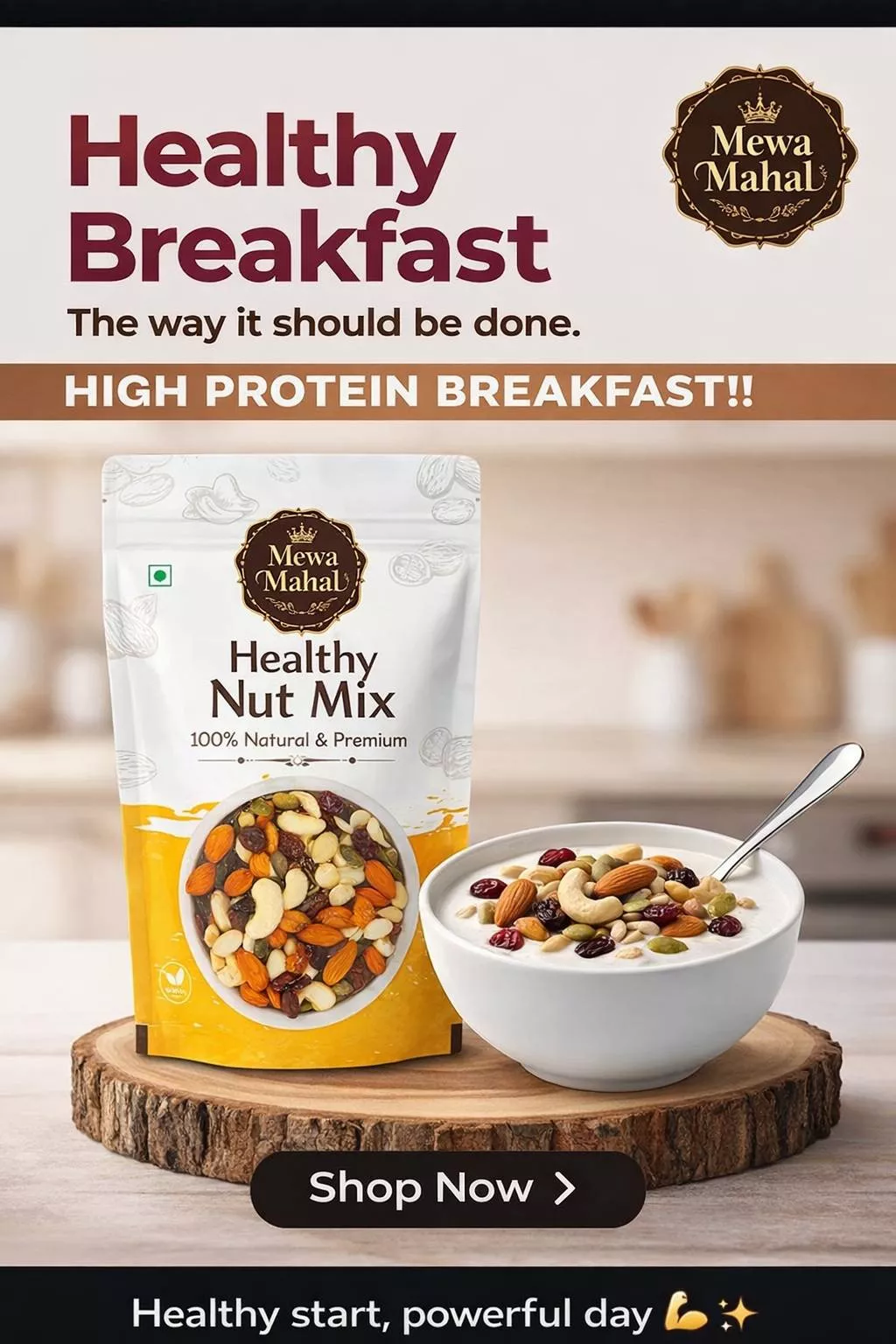 Mewa Mahal Healthy Nut Mix in Delhi - High-Protein Breakfast Blend -  - Buy Online at BARAHI ENTERPRISES