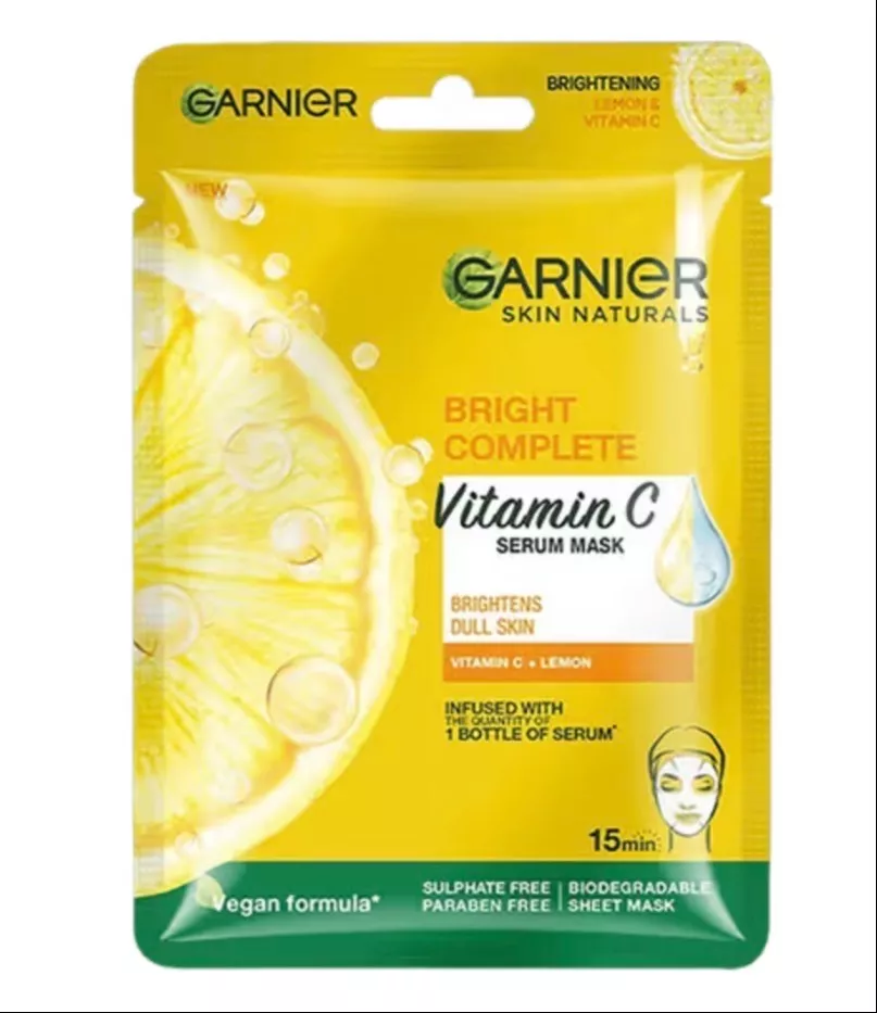 Garnier Skin Naturals Bright Complete Vitamin C Serum Mask in Kapurthala Brightening -  - Buy Online at ARMY GENERAL STORE