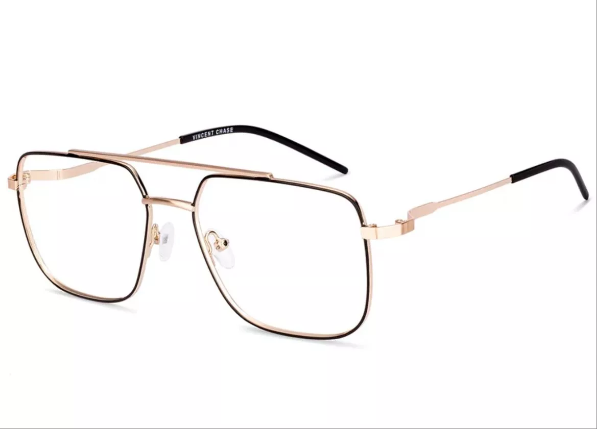 Vincent Chase Eyeglasses in Dilshadshahdara: Square Aviator with Golden Frame -  - Buy Online at V V ENTERPRISES