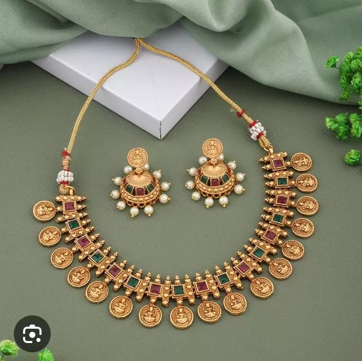 Jewelry/Necklace Set in 14 1 181 Sastri Road - Intricate Coin Motifs - Image 1