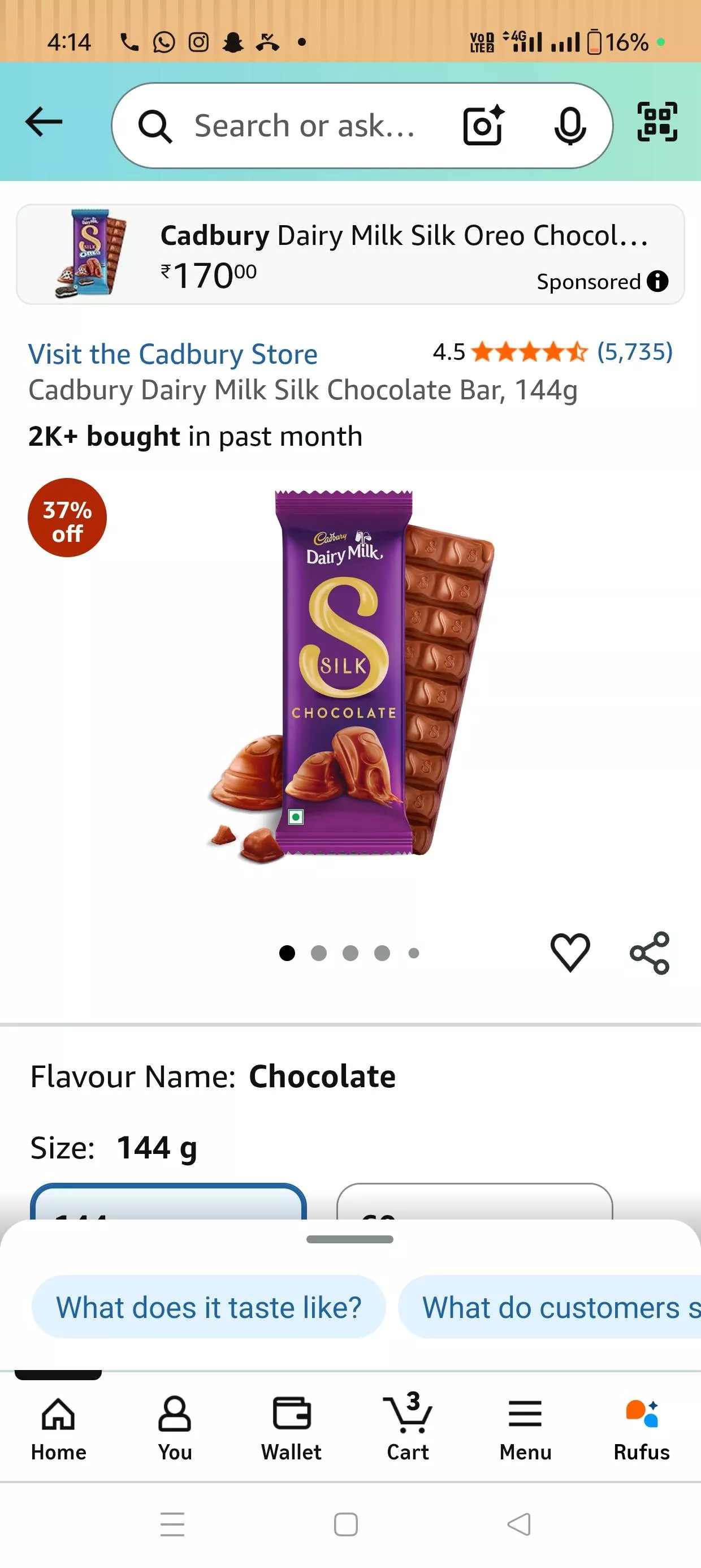 chocolate -  - Buy Online at MACHARLA RANI