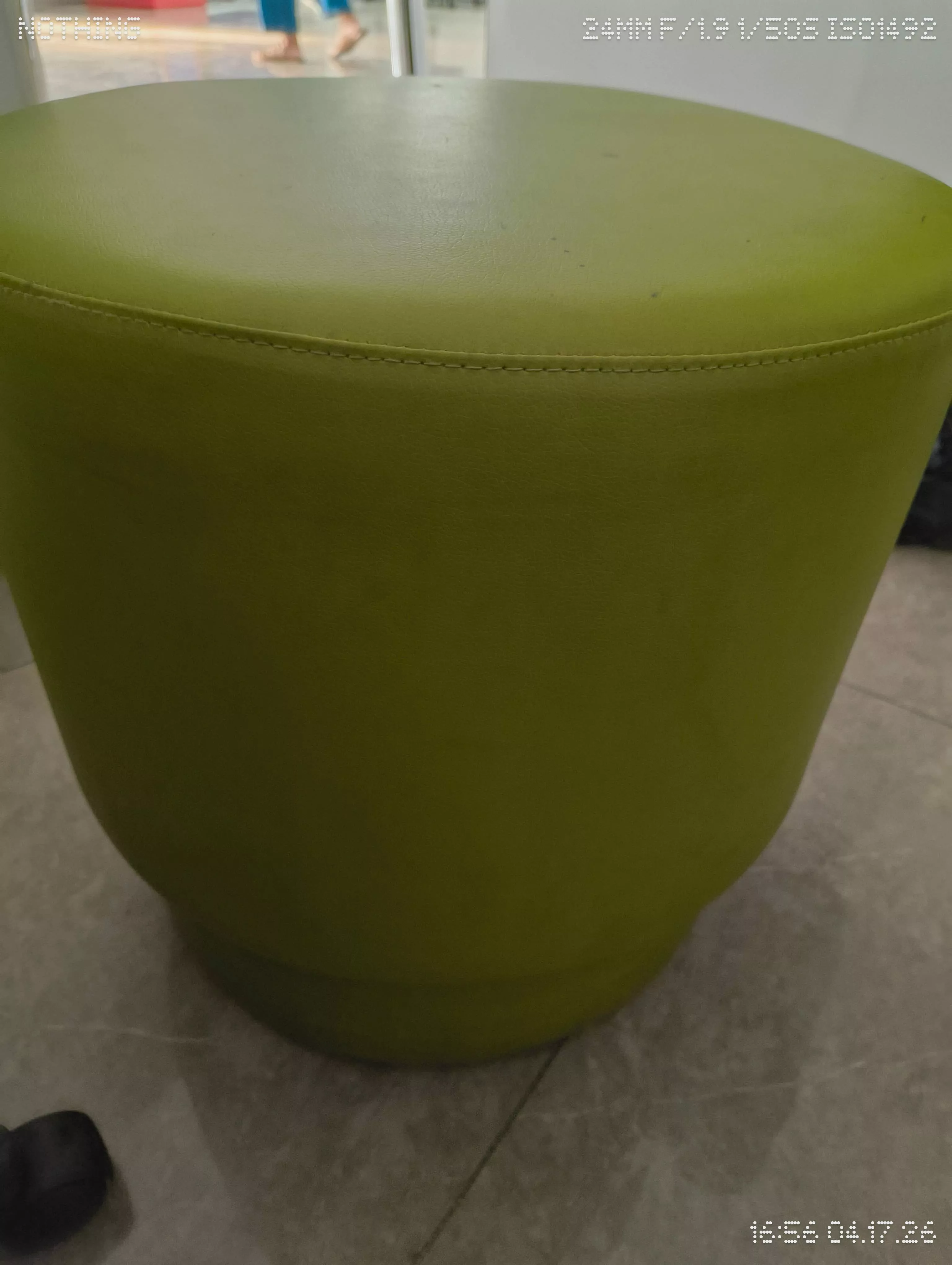 Furniture/Green Leatherette Ottoman in Governerpet Comfort & Style -  - Buy Online at S R RESIDENCY