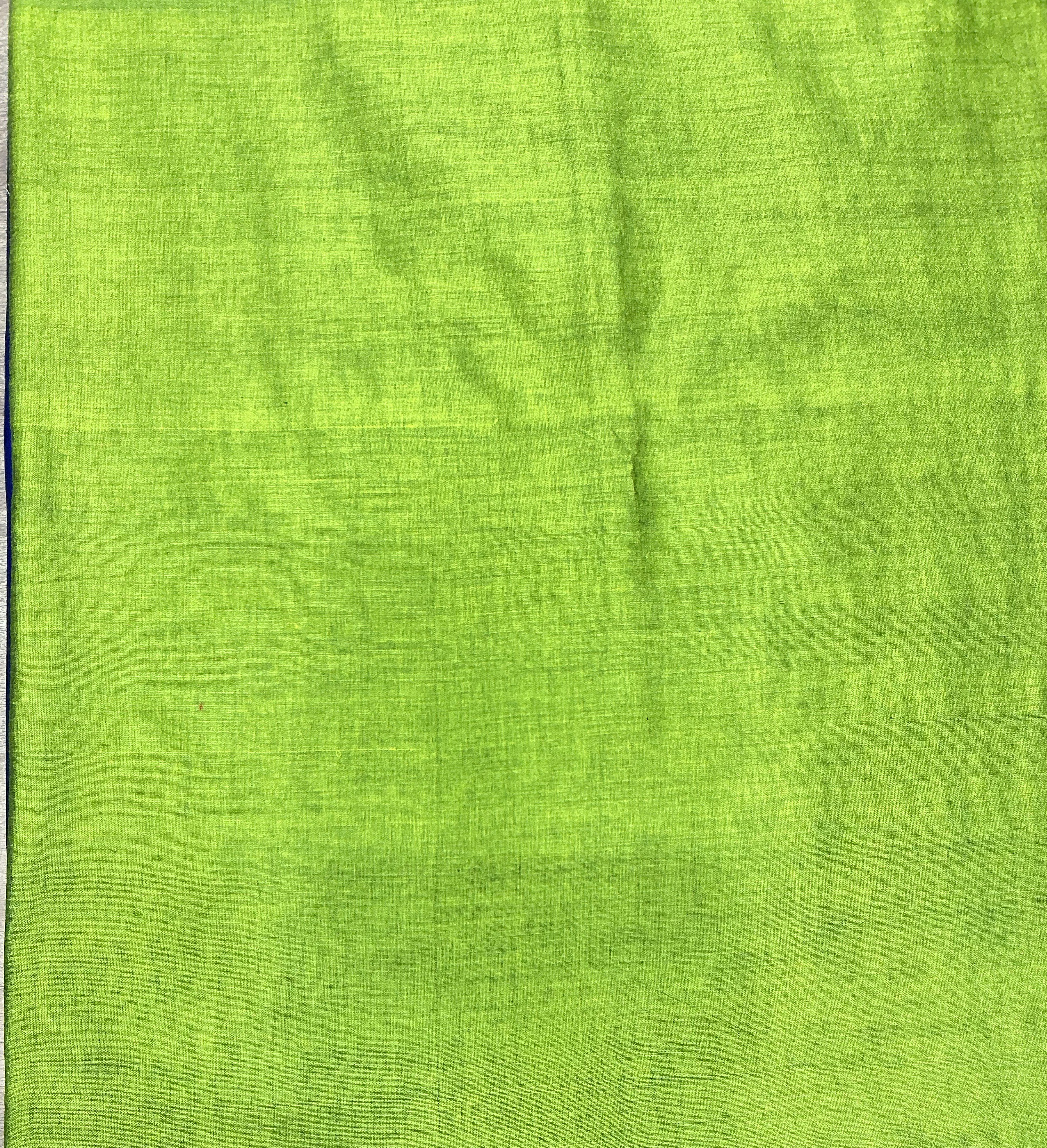 Pure acrylic Saree in Delhi: Dual-Toned Blue and Green Saree with Tassel Detailing - Image 2