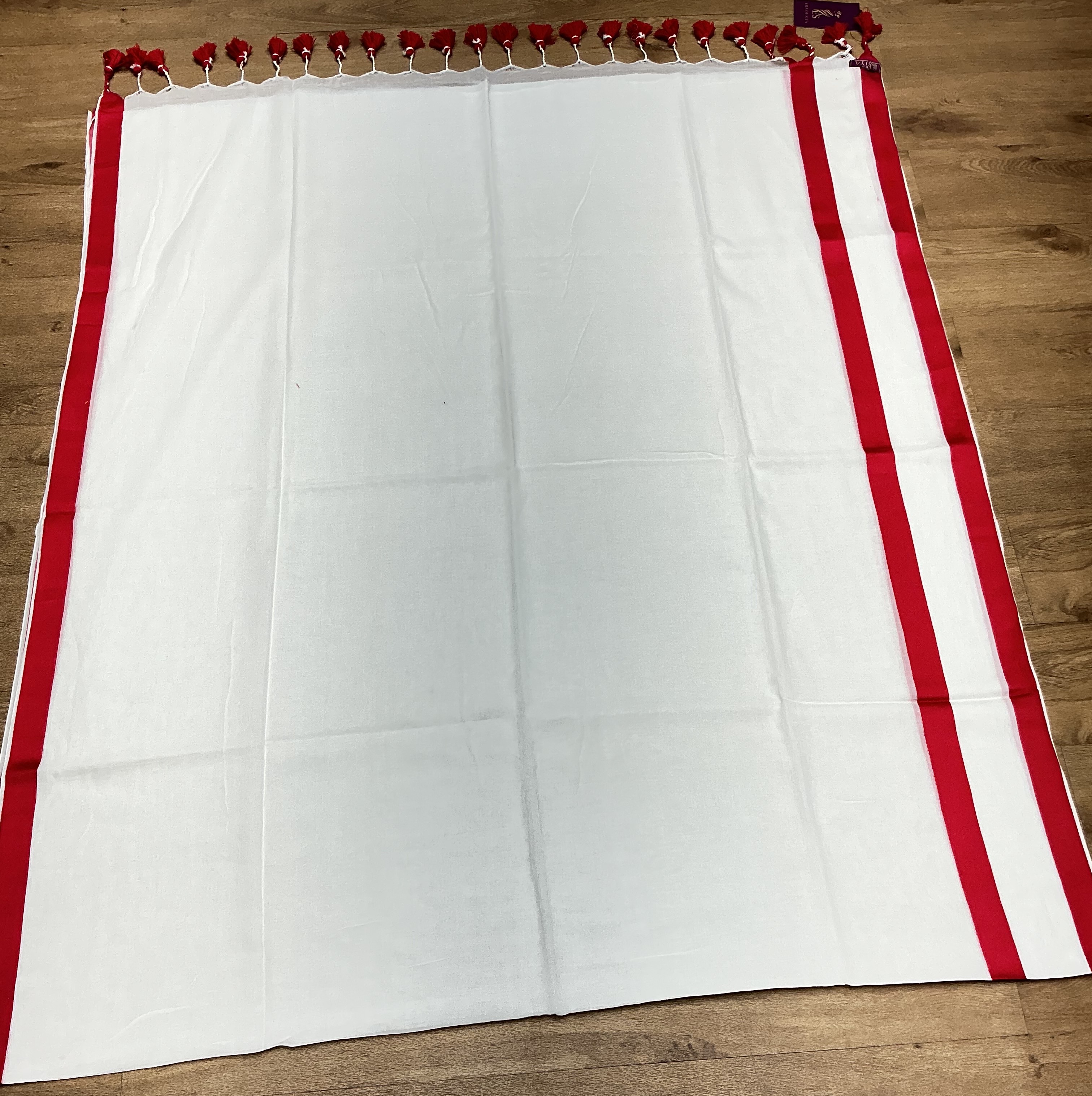 White  mul cotton saree - Image 2
