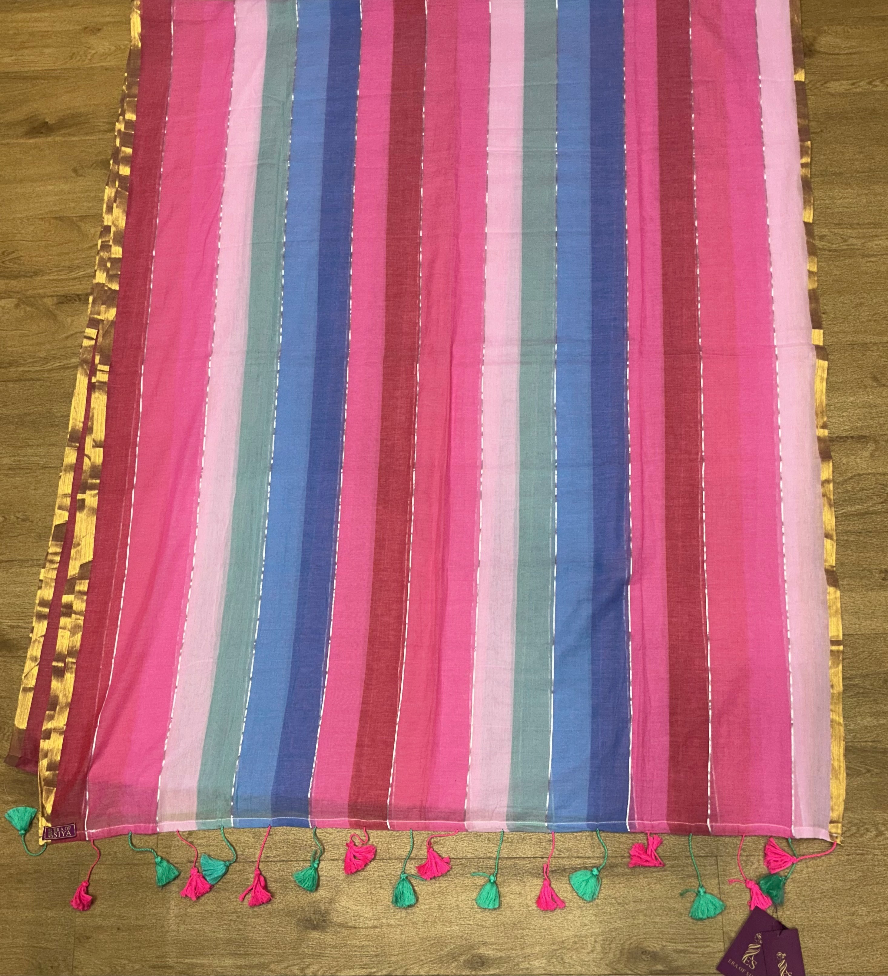  Mul Cotton Saree Colorful Striped in New Delhi Vibrant Style ERA OF SIYA SHOP NO G 1 KRISHNA PLAZA II PLOT NO 3 SECTOR 12 DWARKA NEW DELHI SOUTH WEST DELHI DELHI LANDMARK SANDOZ