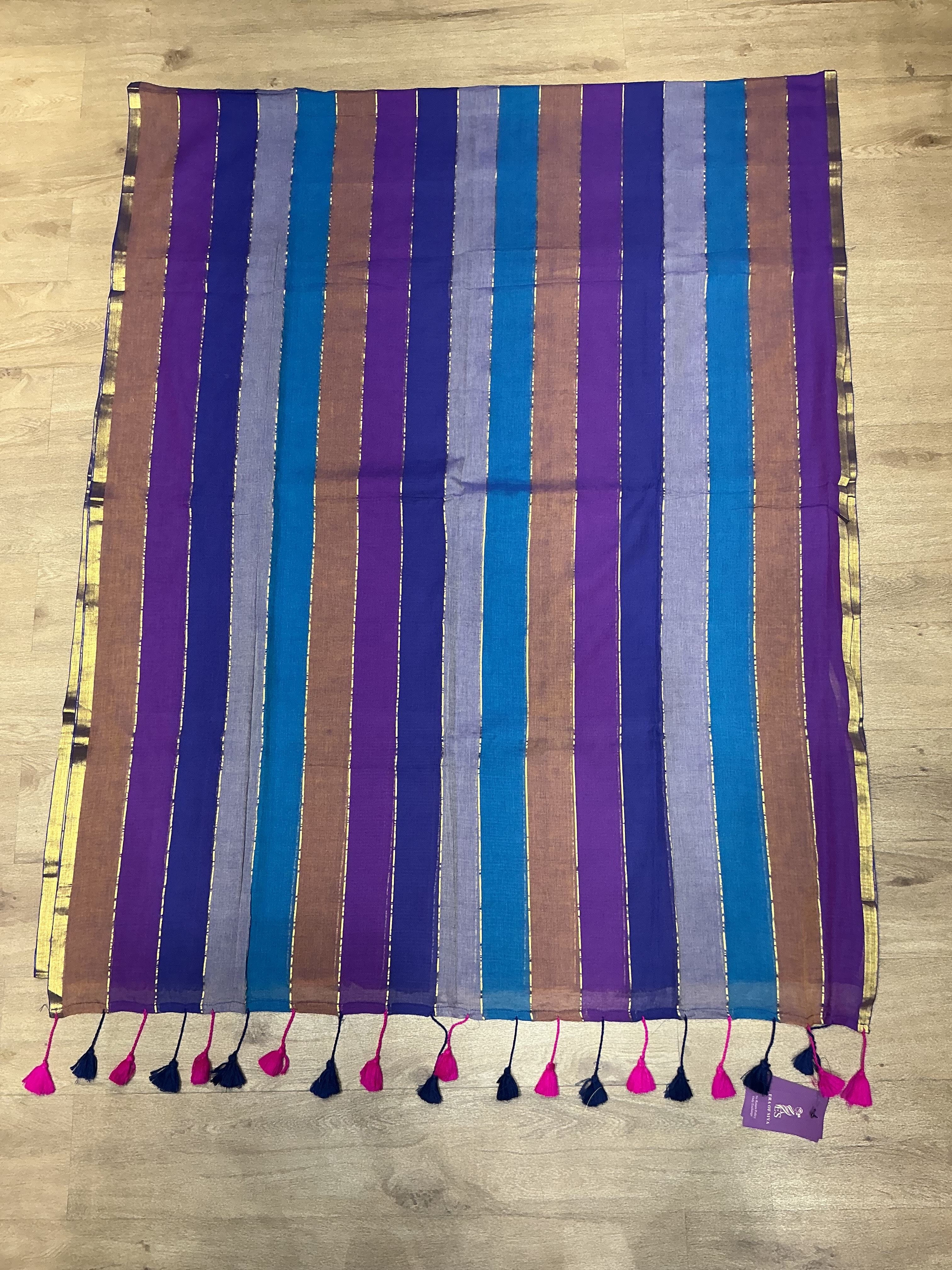  Mul cotton saree in New Delhi: Multicolor Striped Beauty ERA OF SIYA SHOP NO G 1 KRISHNA PLAZA II PLOT NO 3 SECTOR 12 DWARKA NEW DELHI SOUTH WEST DELHI DELHI LANDMARK SANDOZ