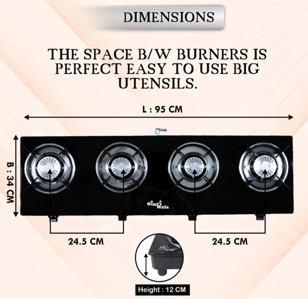 Gas stove  4 burners Automatic ignition - Image 1