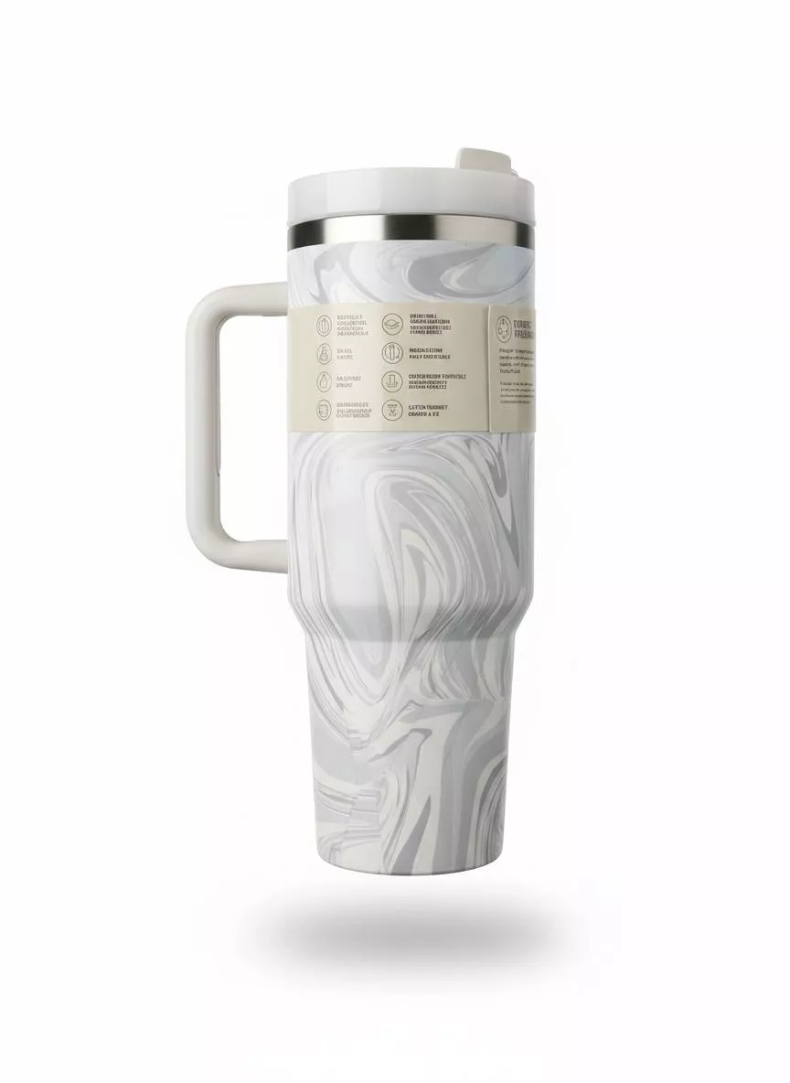  Travel Mug in amritsar Marble Insulated with Ergonomic Handle NAVYUG ENTERPRISES 