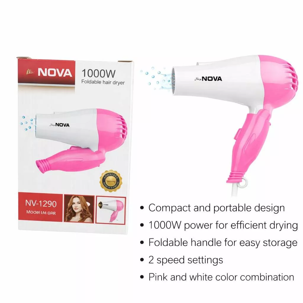  Nova Hair Dryer in amritsar Foldable 1000W Hair Dryer NAVYUG ENTERPRISES 