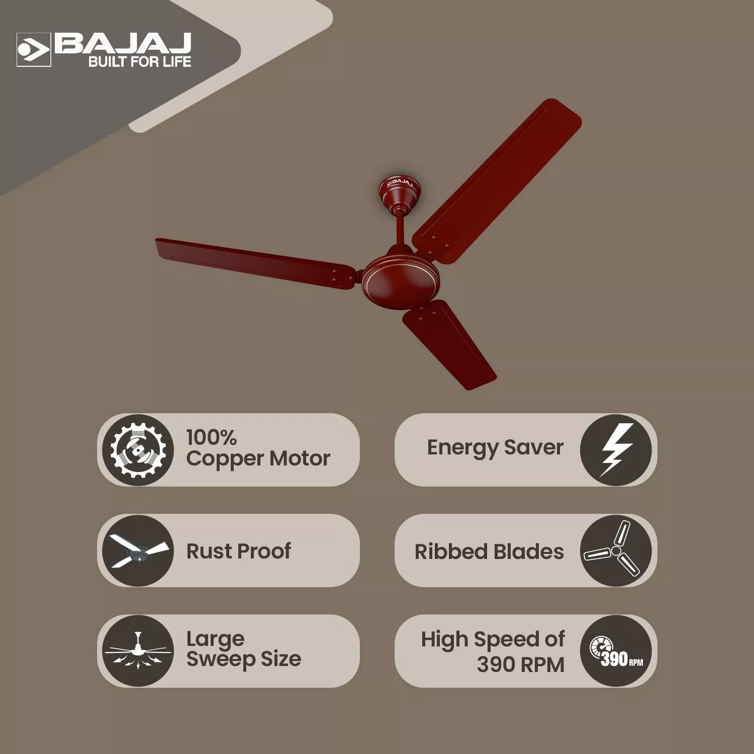  Bajaj Ceiling Fan in  amritsar - Efficient Air Circulation NAVYUG ENTERPRISES 