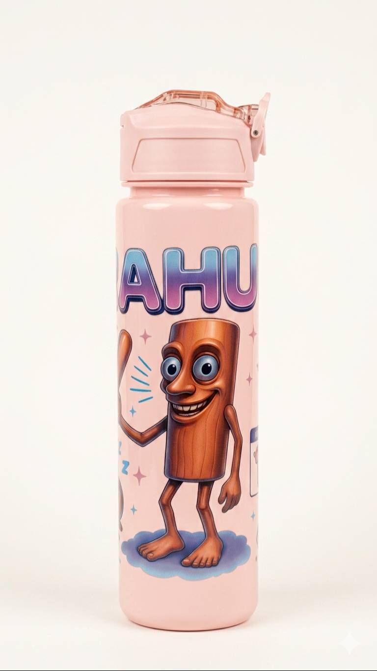 Insulated Water Bottle in Amritsar Cartoon Wooden Log Print -  - Buy Online at NAVYUG ENTERPRISES