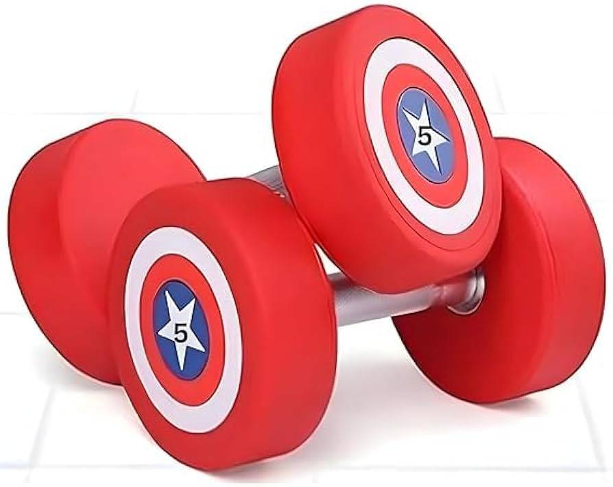 Timefit Red Captain American Dumbbells in Meerut - Stylish and High-Performance -  - Buy Online at KUN INTERNATIONAL