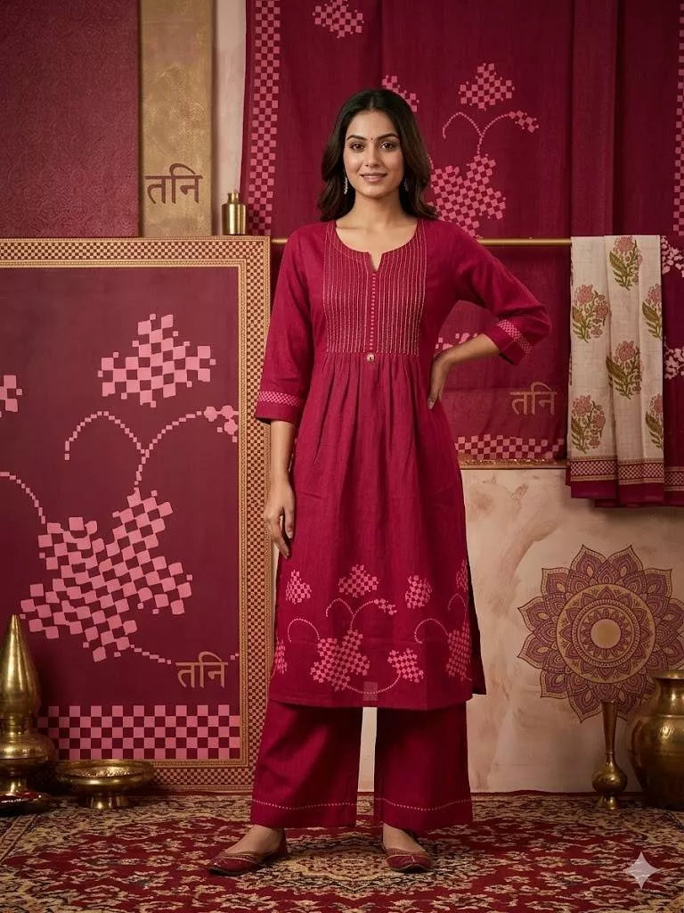 Kurta Set in Maroon at Sadashiv Peth - Elegant Design -  - Buy Online at KARISHMA NX