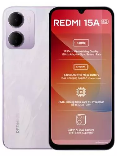 Redmi 15A 5G (Amaze Purple, 4GB - 64GB) -  - Buy Online at LOVE MOBILES